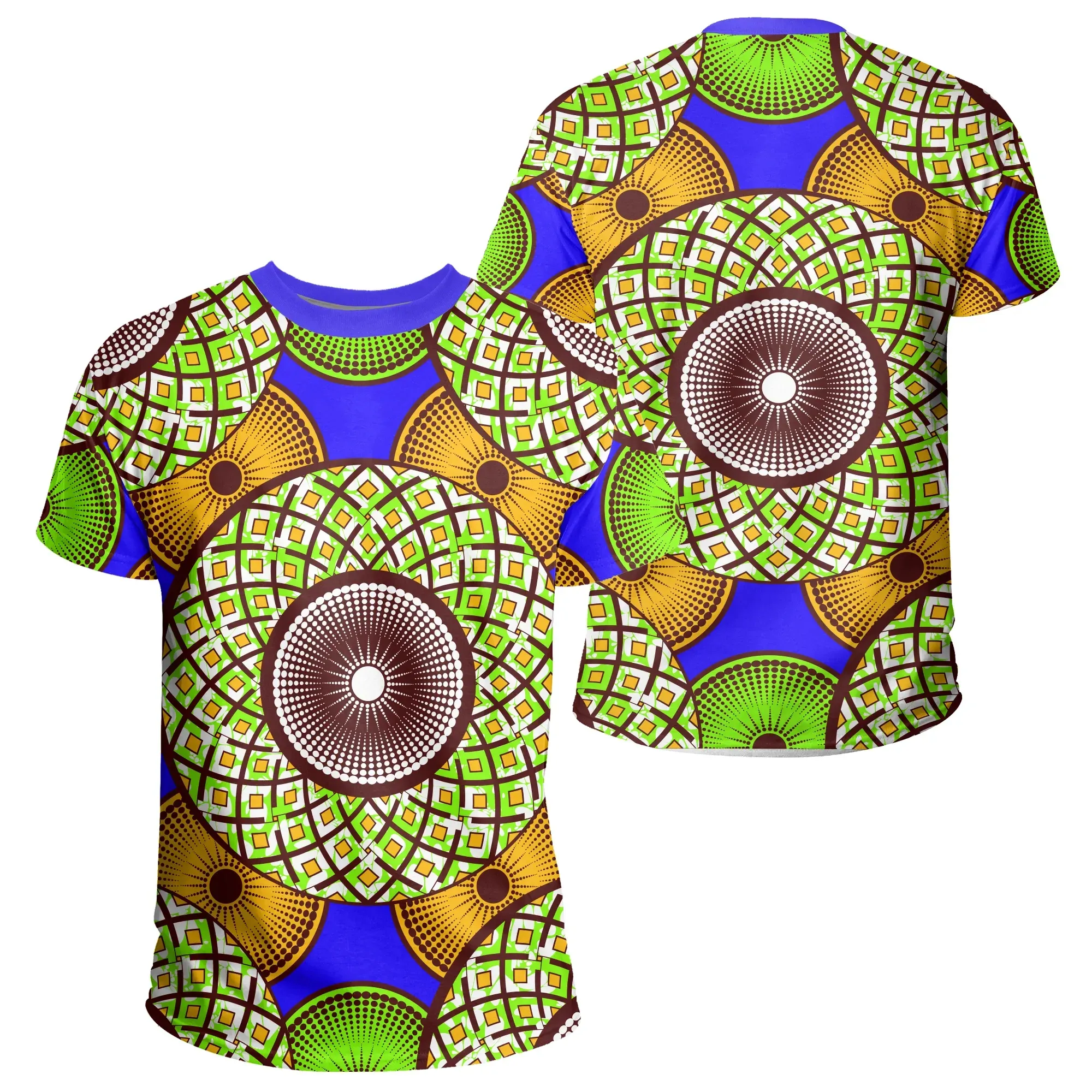 African T-shirt – Ankara Vibrant Circle Tee