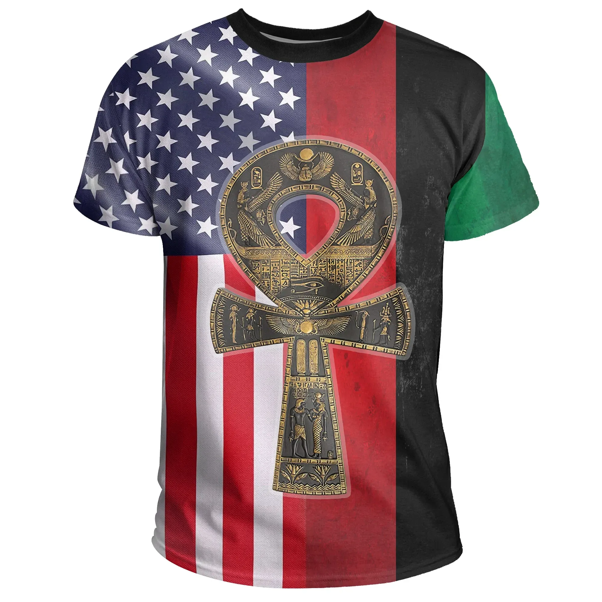African T-shirt – Ankh Pan African American Tee