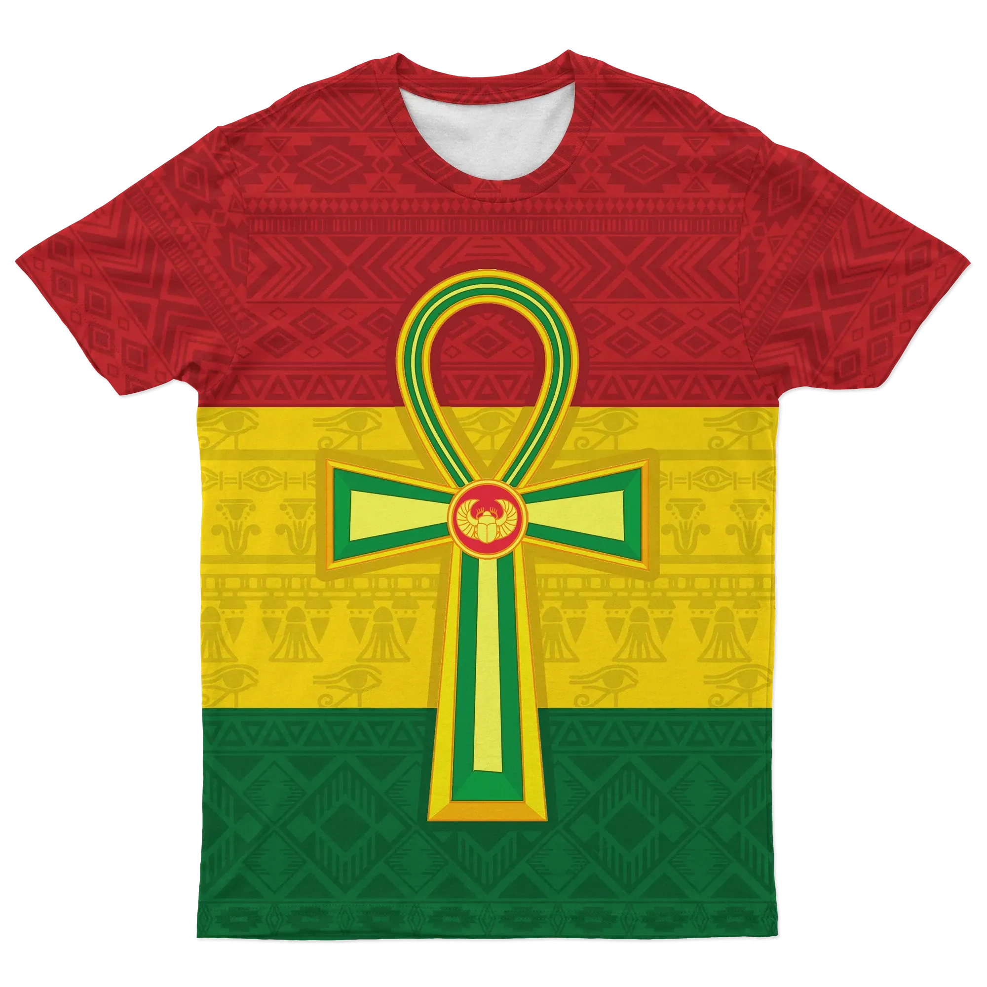 African T-shirt – Ankh Rasta Tee