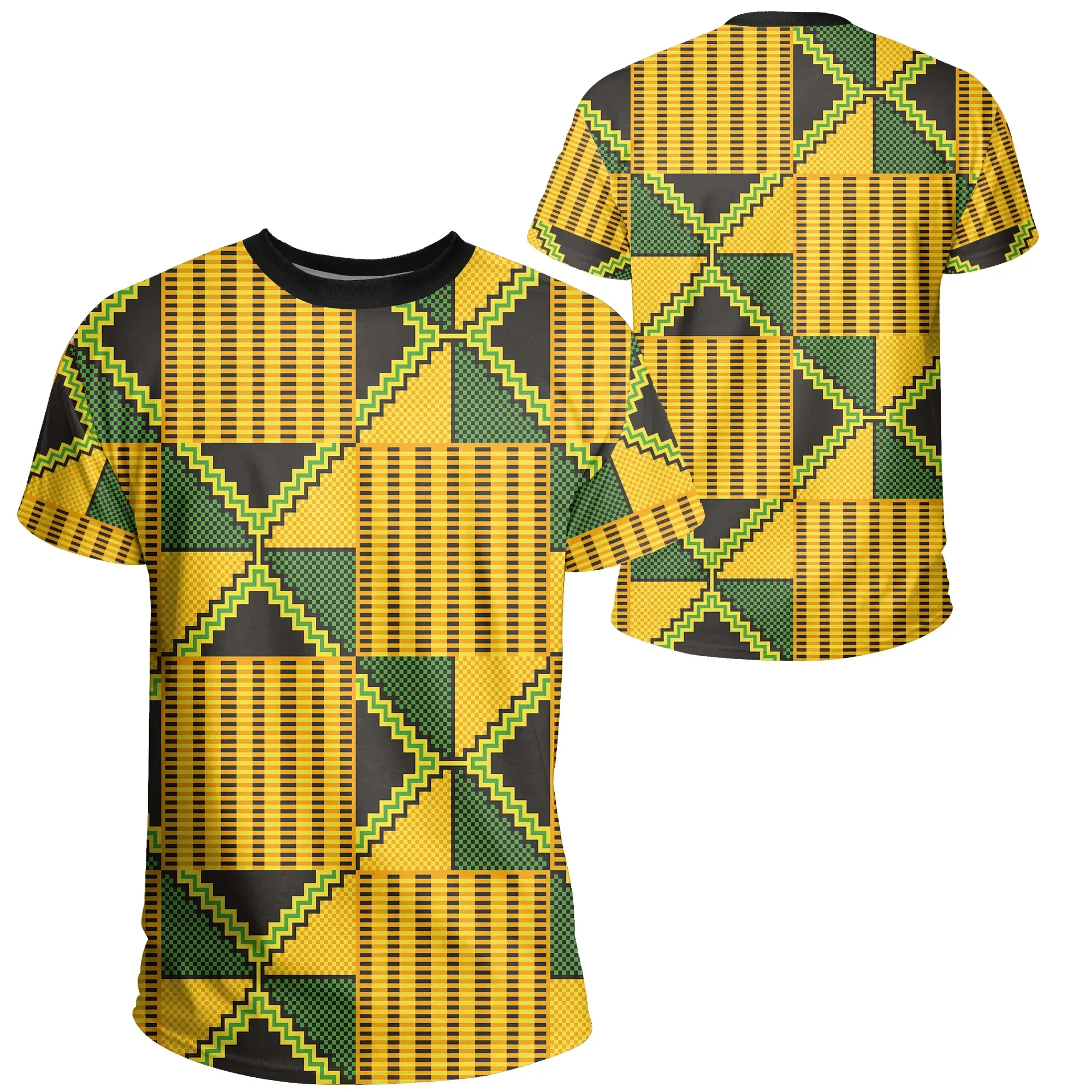 African T-shirt – Reggae Golden Kente Tee