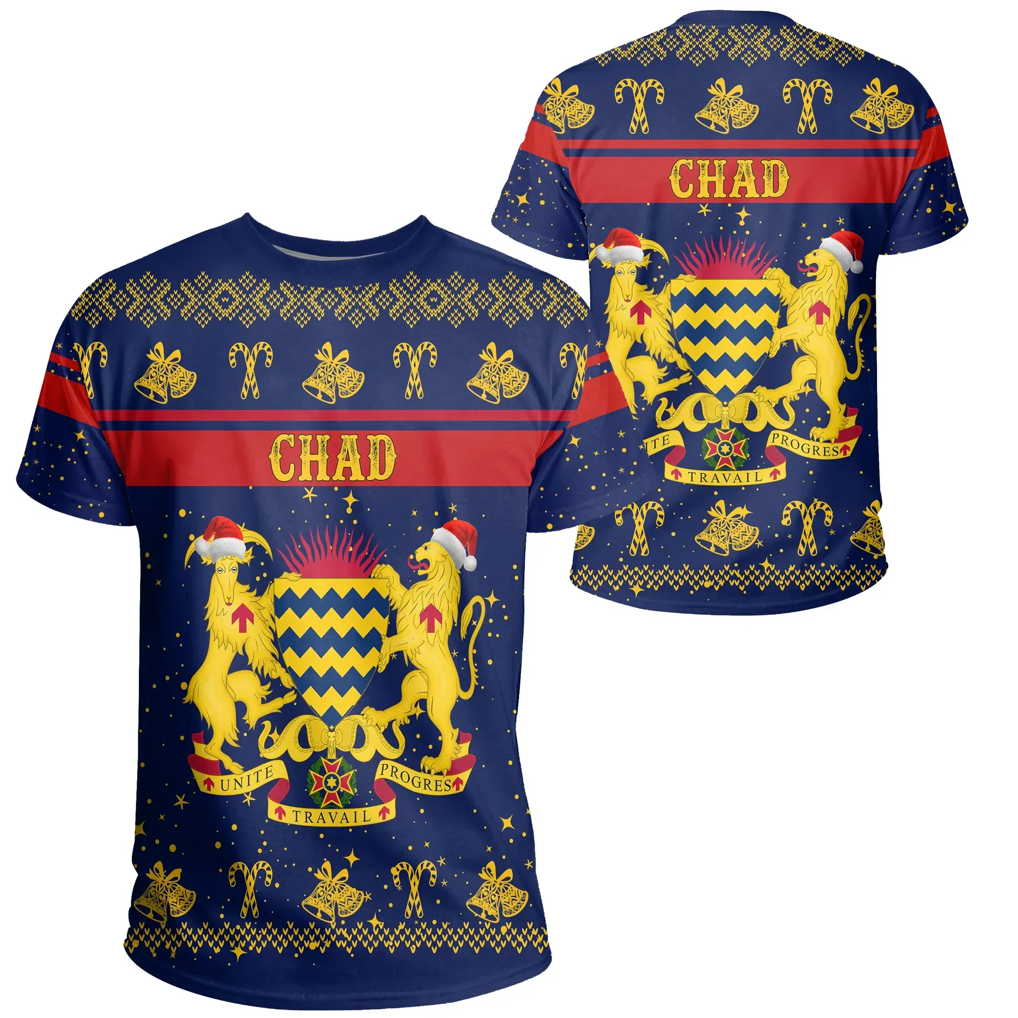 African T-shirt – Egyptian Queen Pattern In Blue Tee