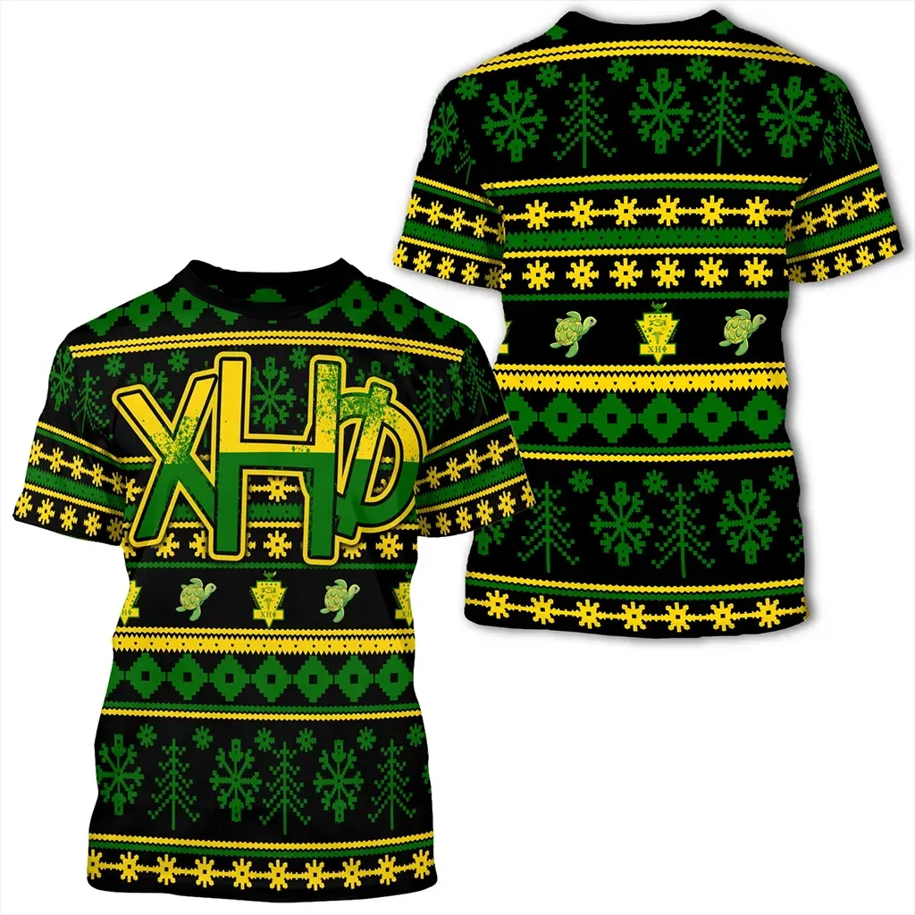 African T-shirt – Chi Eta Phi Christmas Splatters Tee