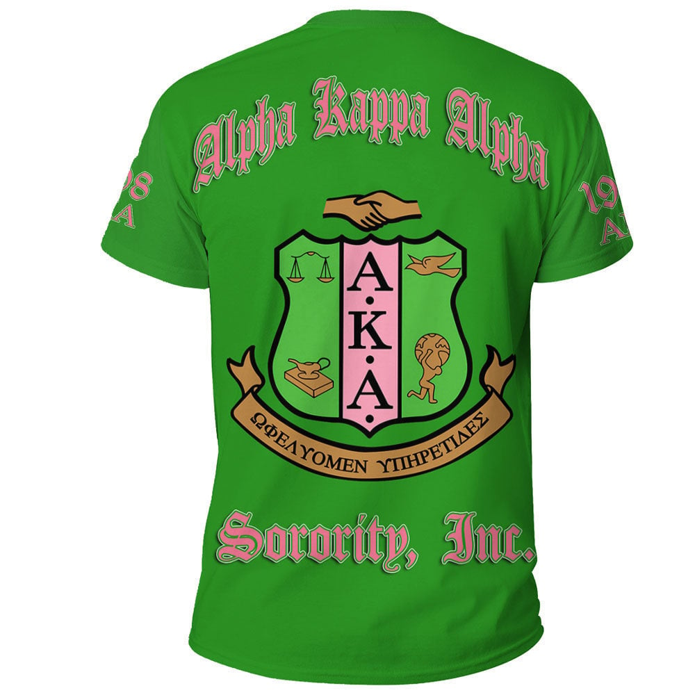 African T-shirt – (Custom) AKA Sorority (Green) Tee