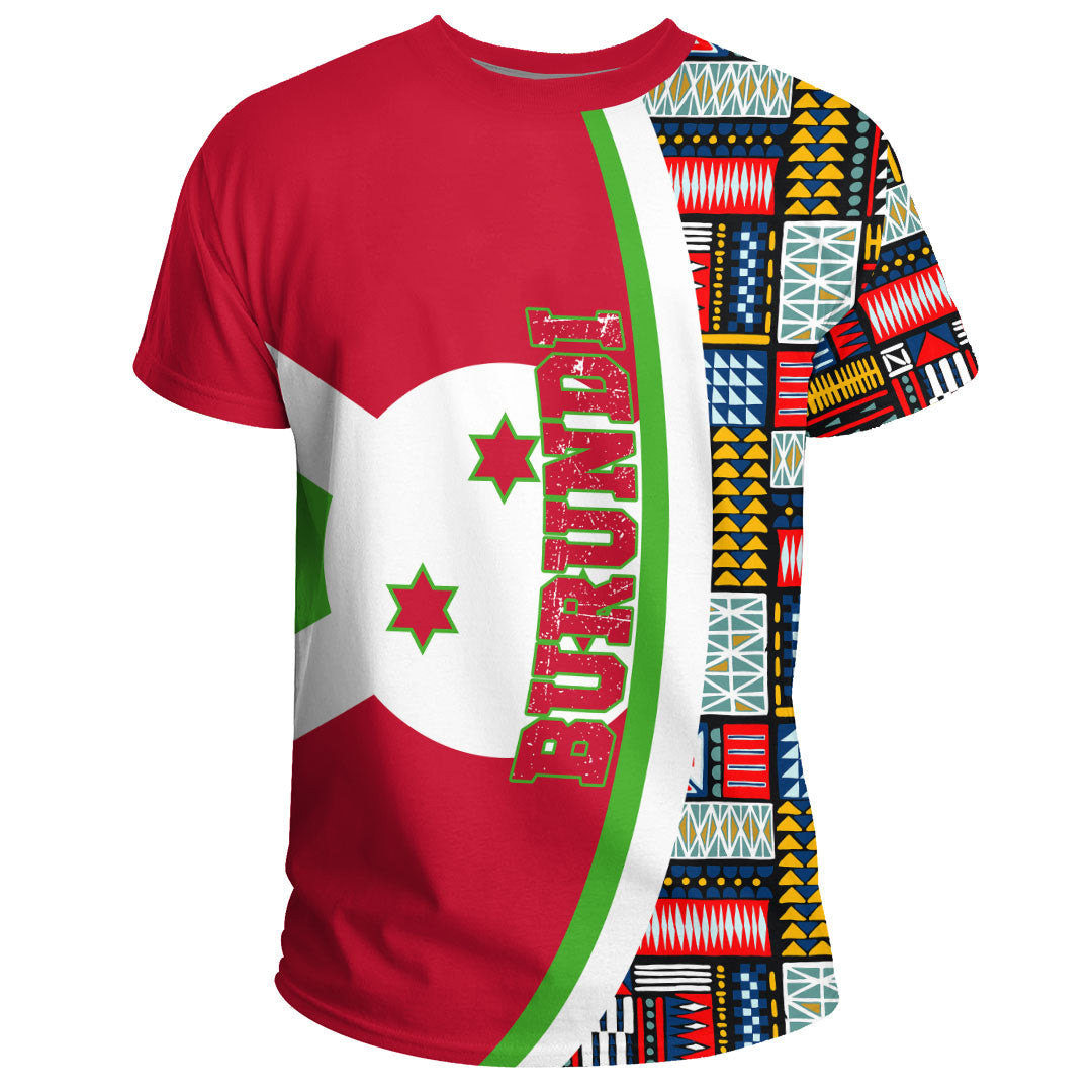 African T-shirt – Clothing Algeria Flag and Kente Pattern Special Tee