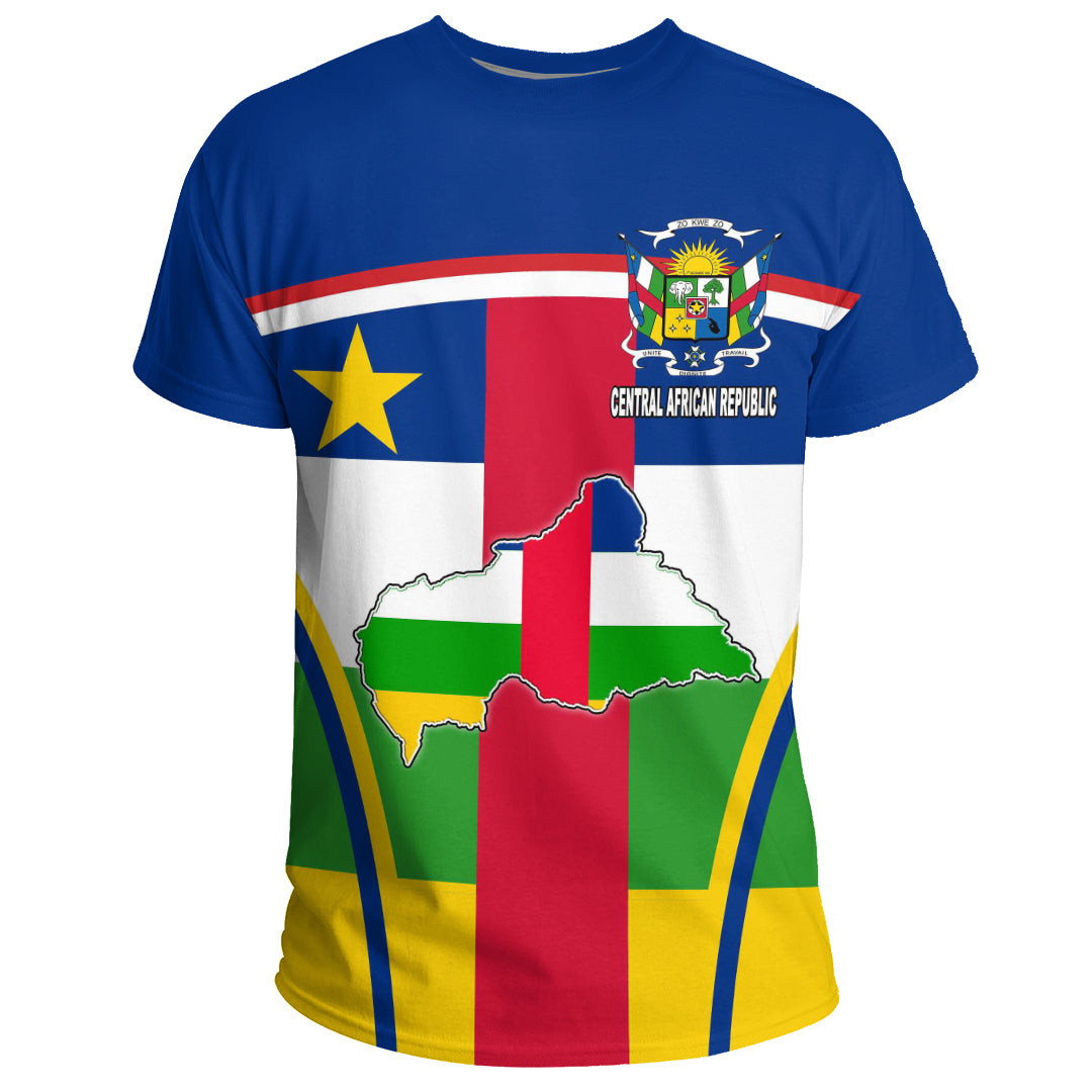 African T-shirt – Clothing Central African Republic Active Flag Tee
