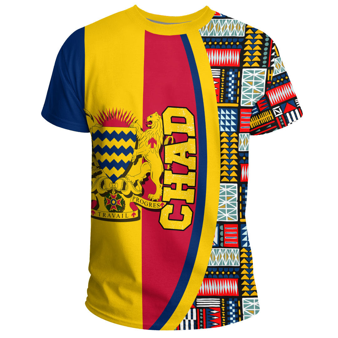 African T-shirt – Clothing Uganda Flag and Kente Pattern Special Tee