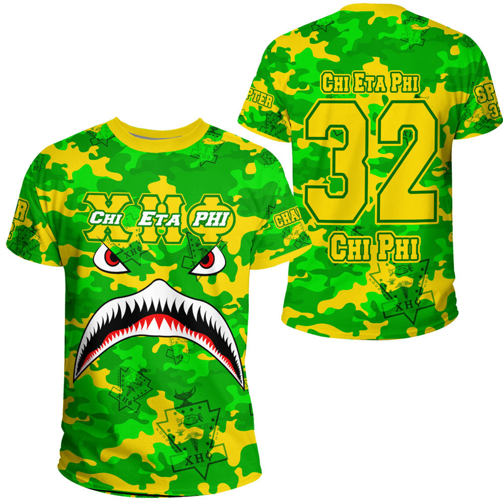 African T-shirt – Clothing Chi Eta Phi Full Camo Shark...