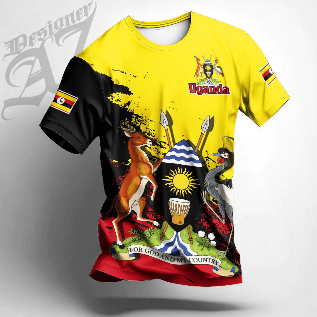 African T-shirt – Clothing Uganda Yellow Version Special Tee