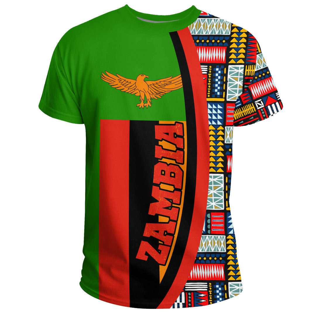 African T-shirt – Clothing Uganda Flag and Kente Pattern Special Tee