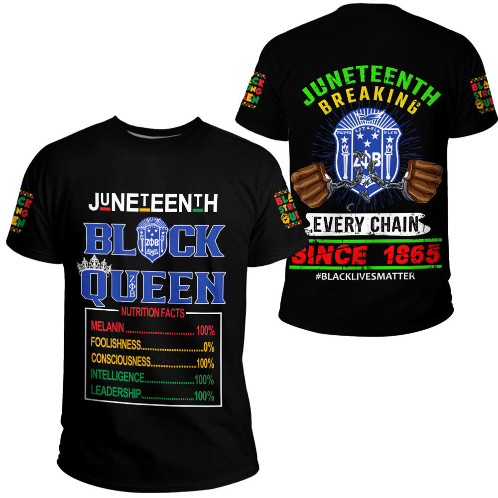 African T-shirt – Clothing Zeta Phi Beta Nutrition Facts Juneteenth...