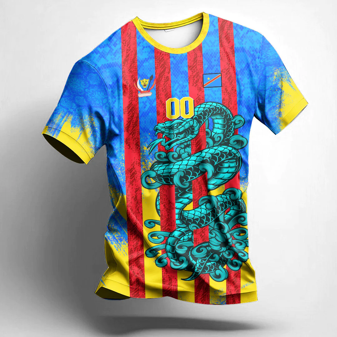 African T-shirt – (Custom) Africa Clothing Central African Snake Jersey Tee