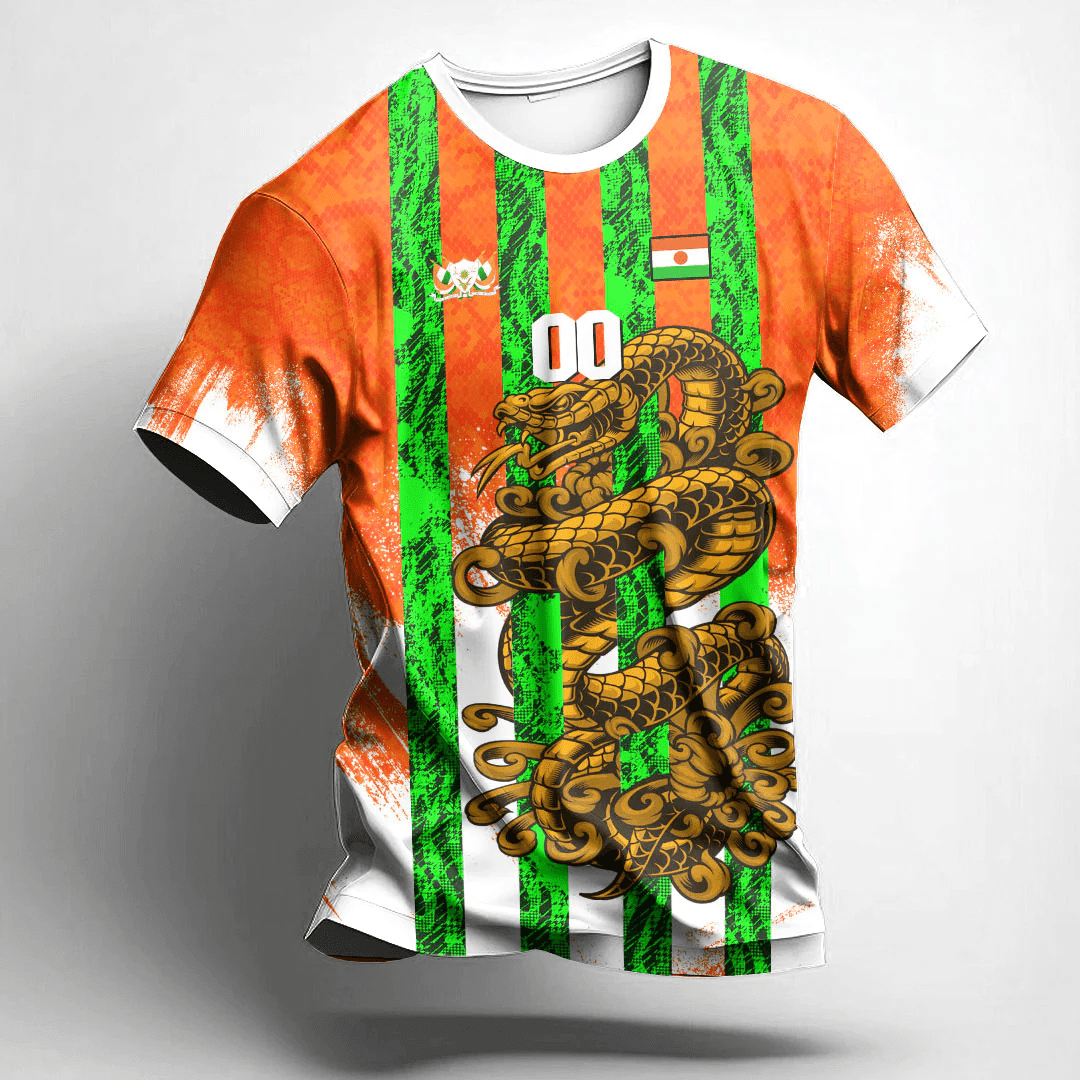 African T-shirt – (Custom) Africa Clothing Niger Snake Jersey Tee