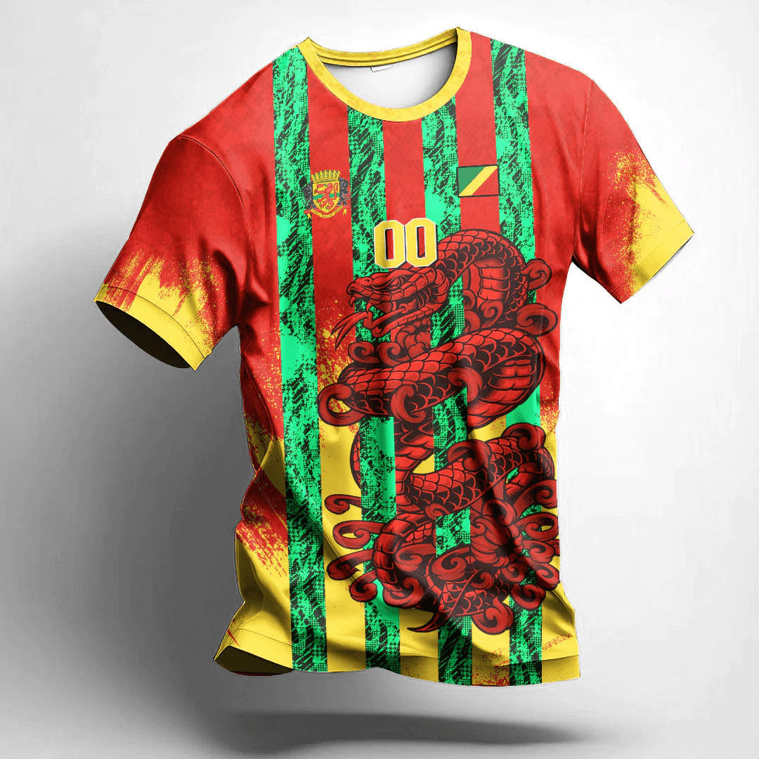 African T-shirt – (Custom) Africa Clothing Republic Of The Congo...