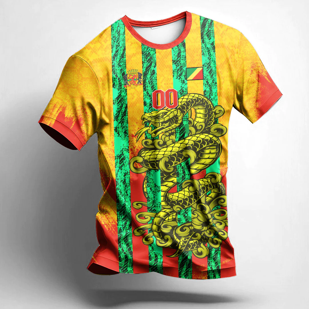 African T-shirt – (Custom) Africa Clothing Republic Of The Congo...
