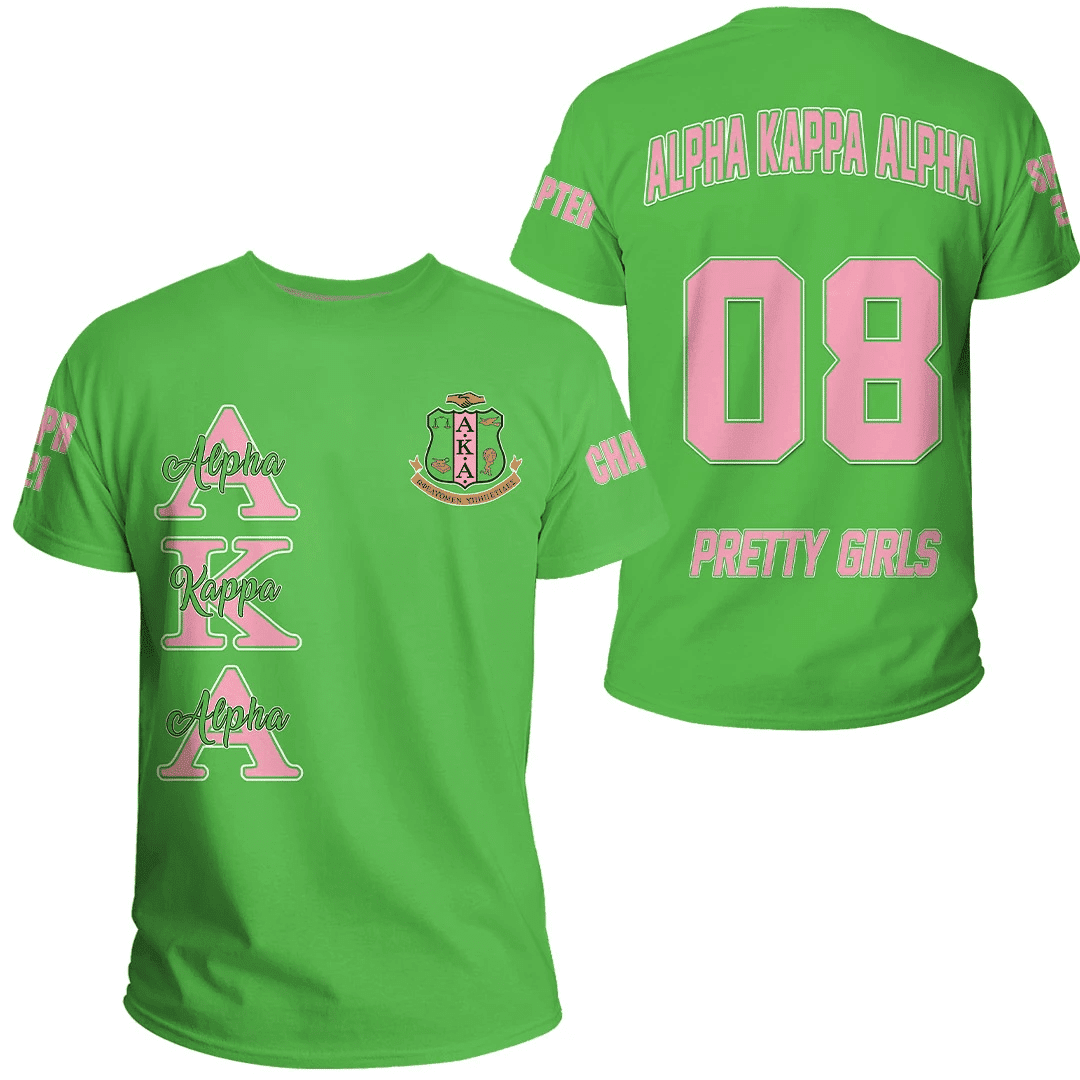 African T-shirt – (Custom) AKA Sorority (Green) Tee