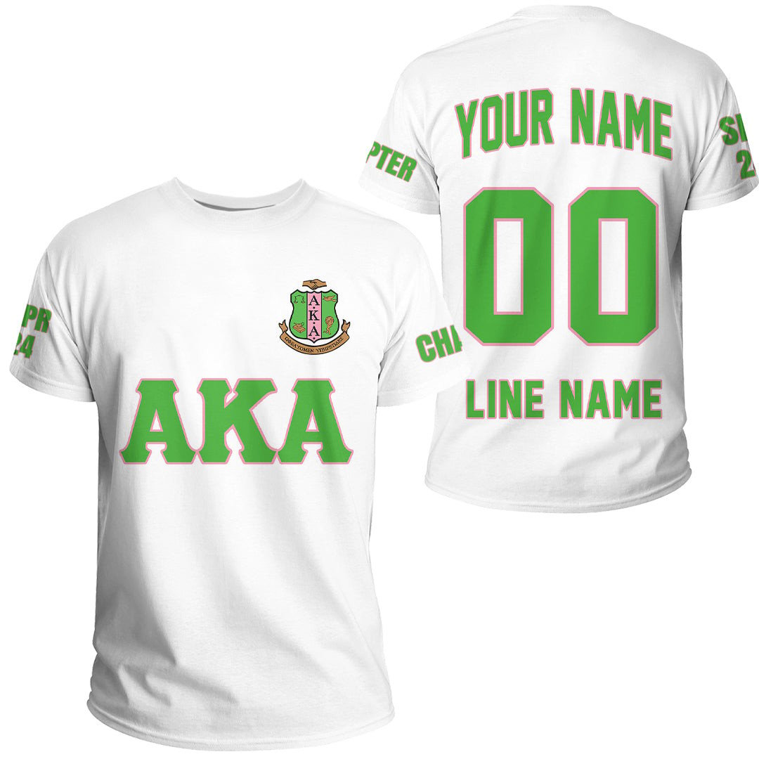 African T-shirt – (Custom) Delta Sigma Theta Sorority (White) Letters Tee