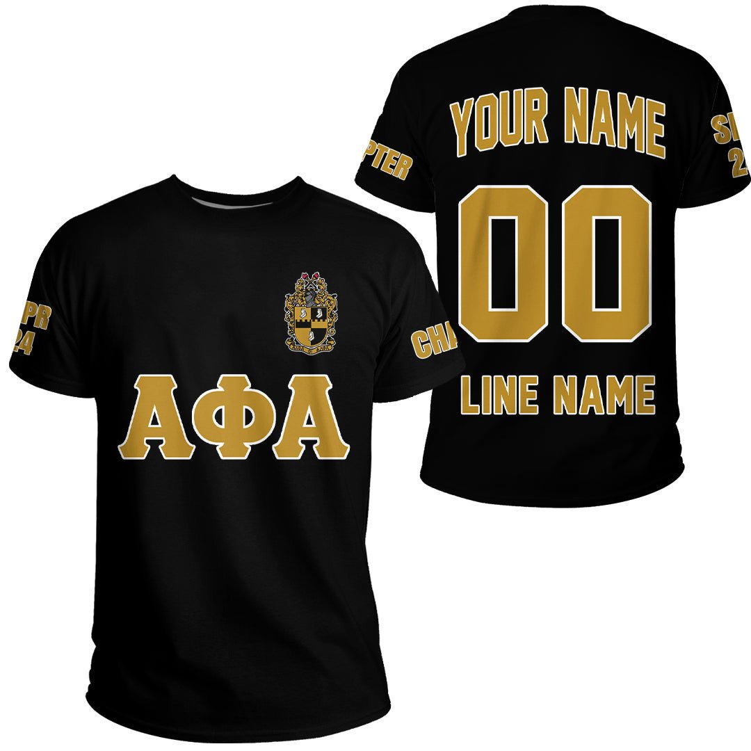 African T-shirt – (Custom) Alpha Phi Alpha Fraternity (Black1) Letters...
