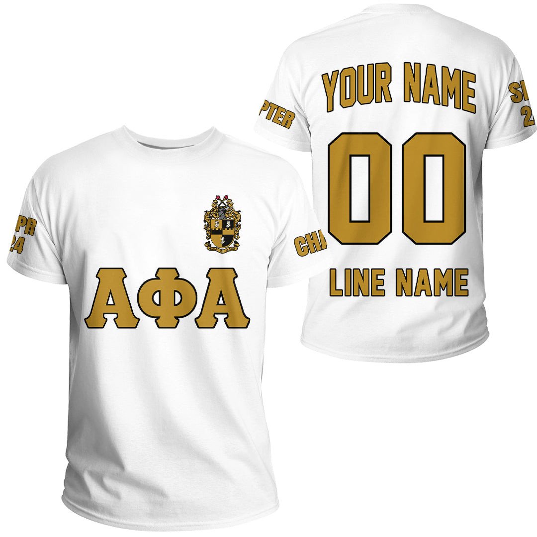 African T-shirt – (Custom) Alpha Phi Alpha Fraternity (White) Letters...