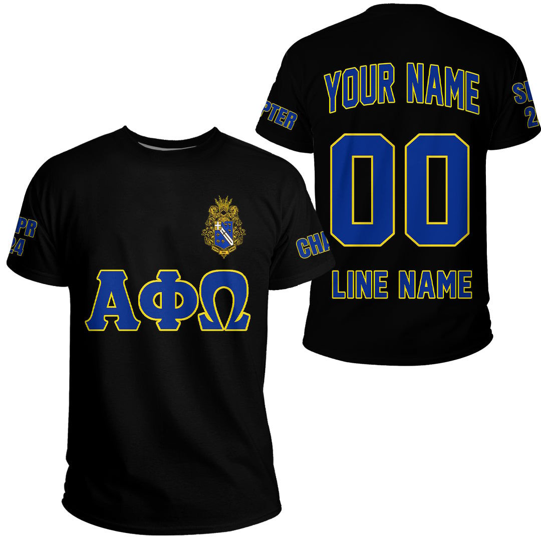 African T-shirt – (Custom) Alpha Phi Alpha Fraternity (Black) Letters Tee