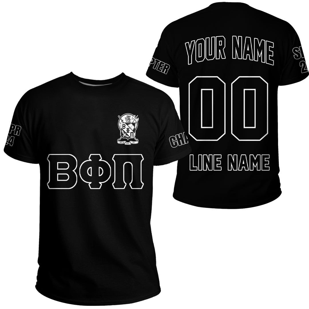 African T-shirt – (Custom) Beta Phi Pi Fraternity (Black) Letters...