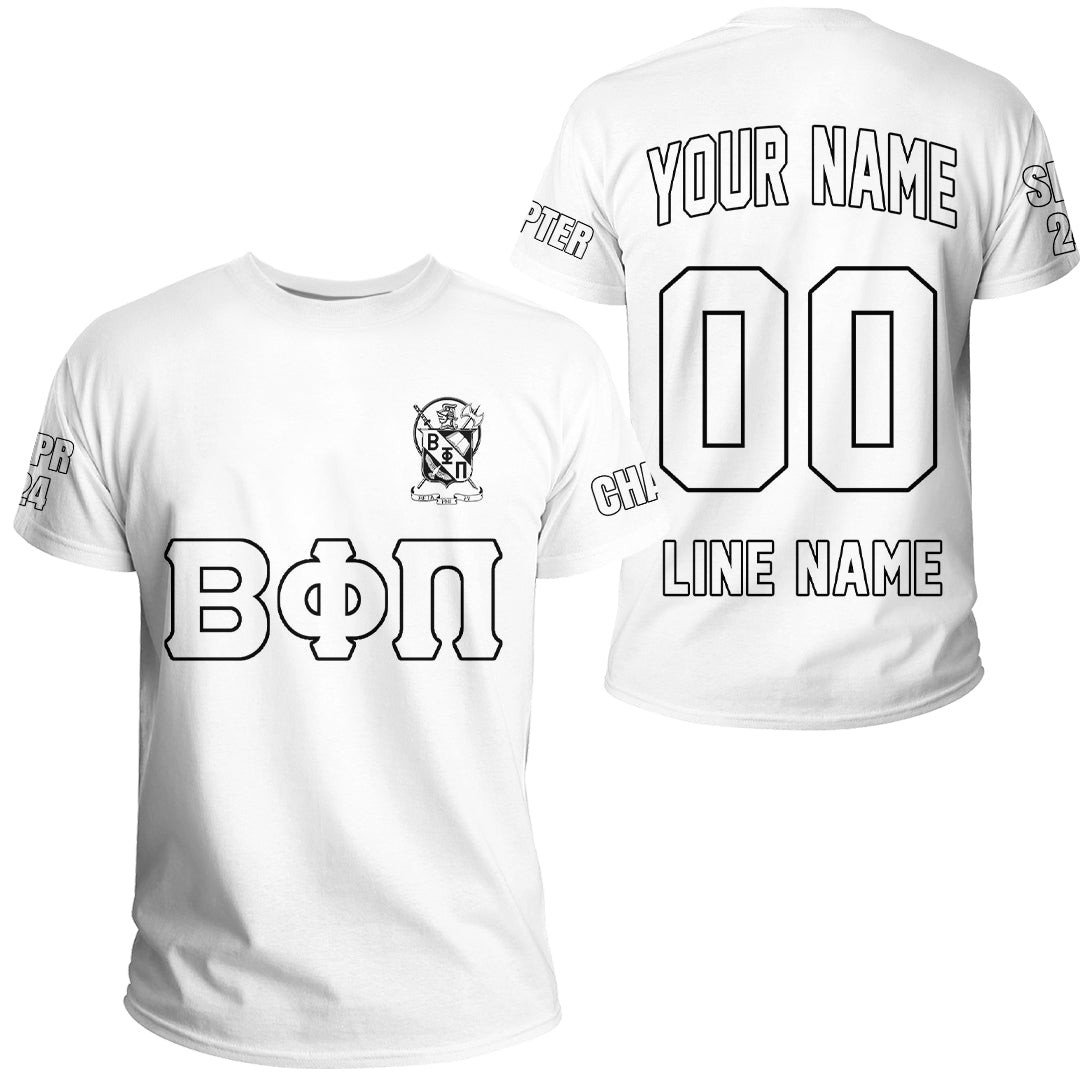 African T-shirt – (Custom) Beta Phi Pi Fraternity (White) Letters...