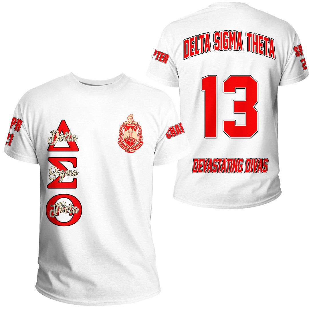 African T-shirt – (Custom) Delta Sigma Theta ( White )...