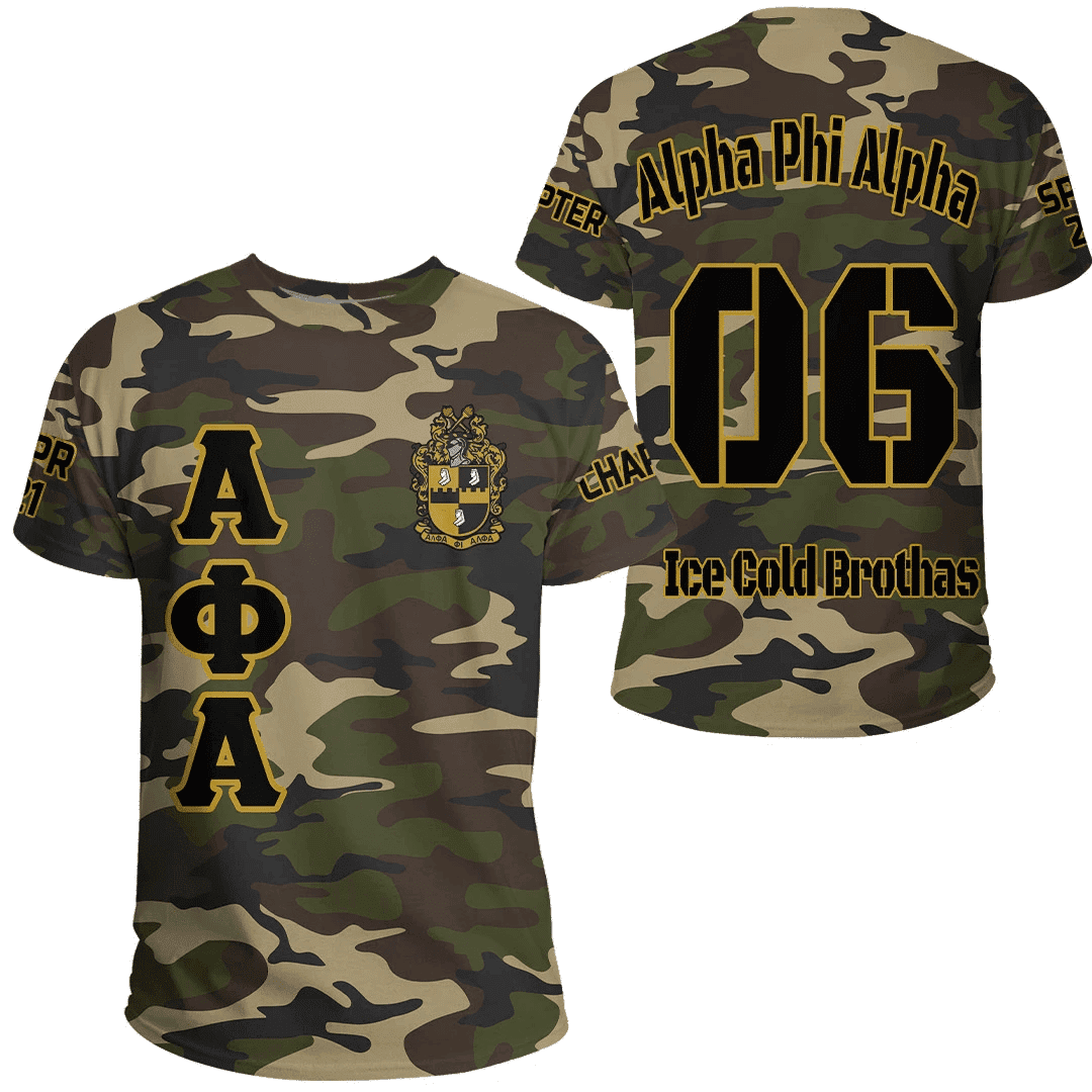 African T-shirt – (Custom) e Alpha Phi Alpha Camouflage Tee