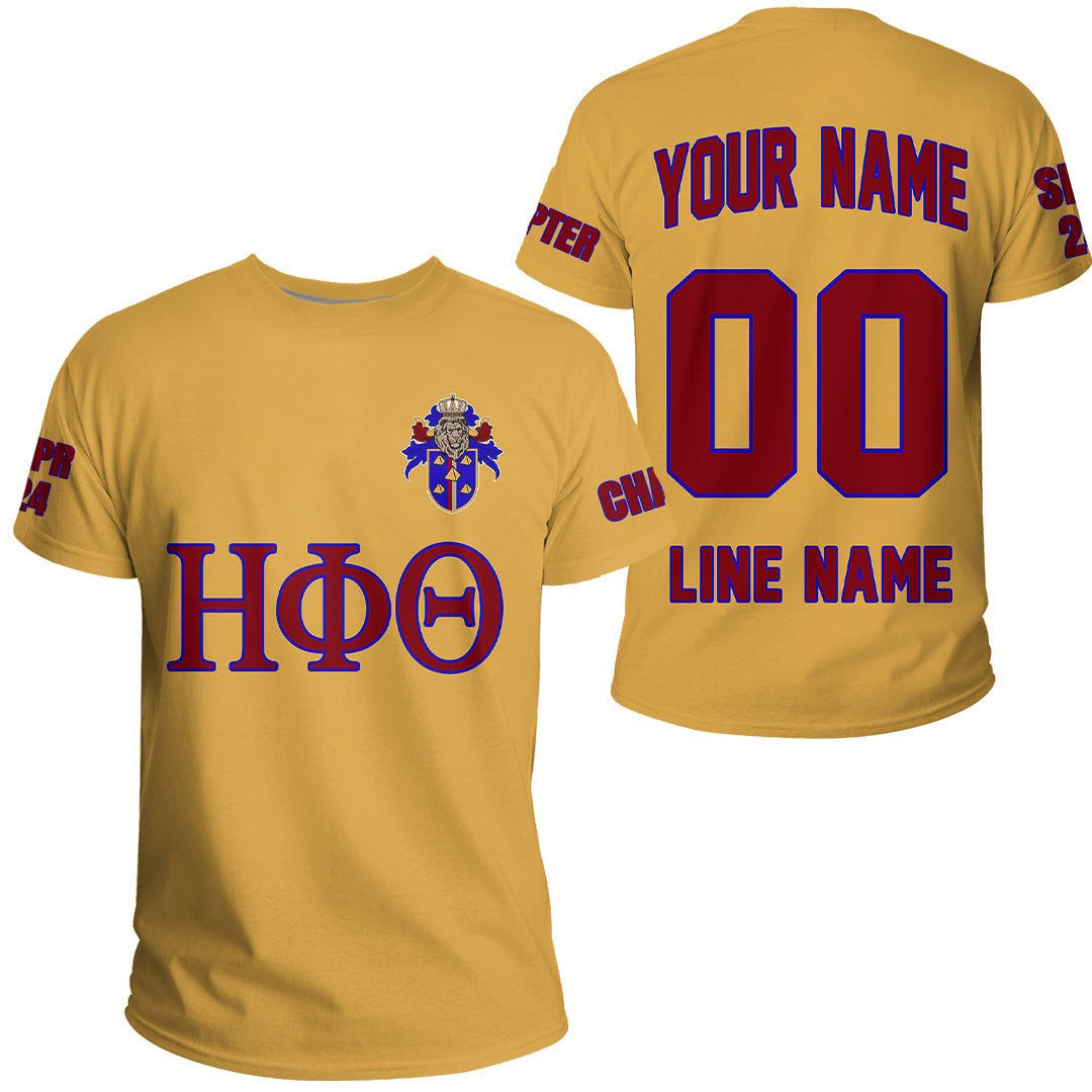 African T-shirt – (Custom) Alpha Phi Alpha Fraternity (Old Gold) Letters Tee
