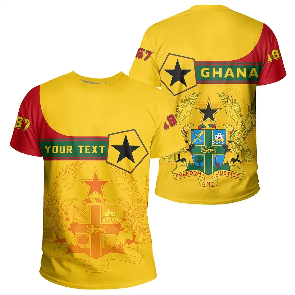 African T-shirt – (Custom) Ghana Pentagon Style Tee