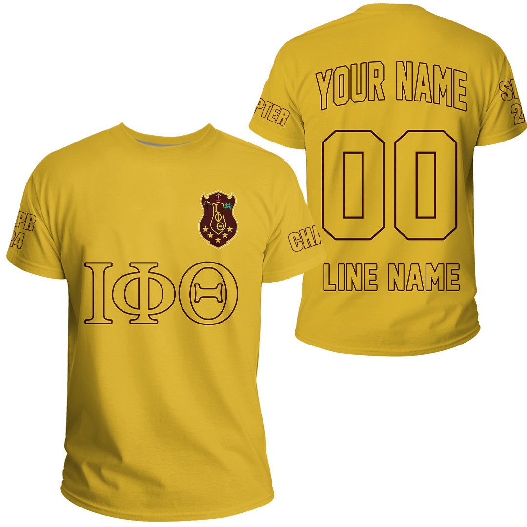 African T-shirt – (Custom) Iota Phi Theta Fraternity (Yellow) Letters...