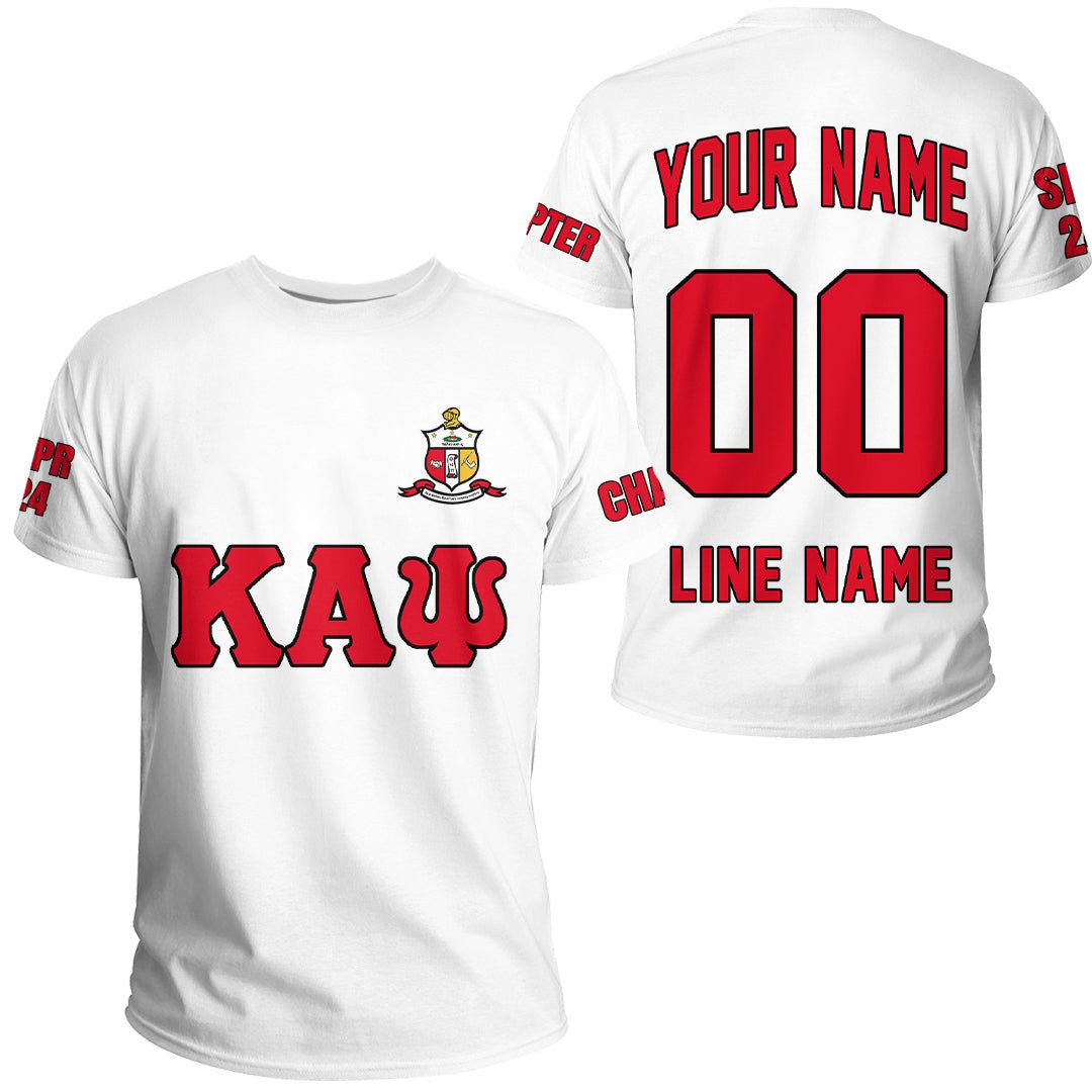 African T-shirt – (Custom) KAP Nupe Fraternity (White) Letters Tee