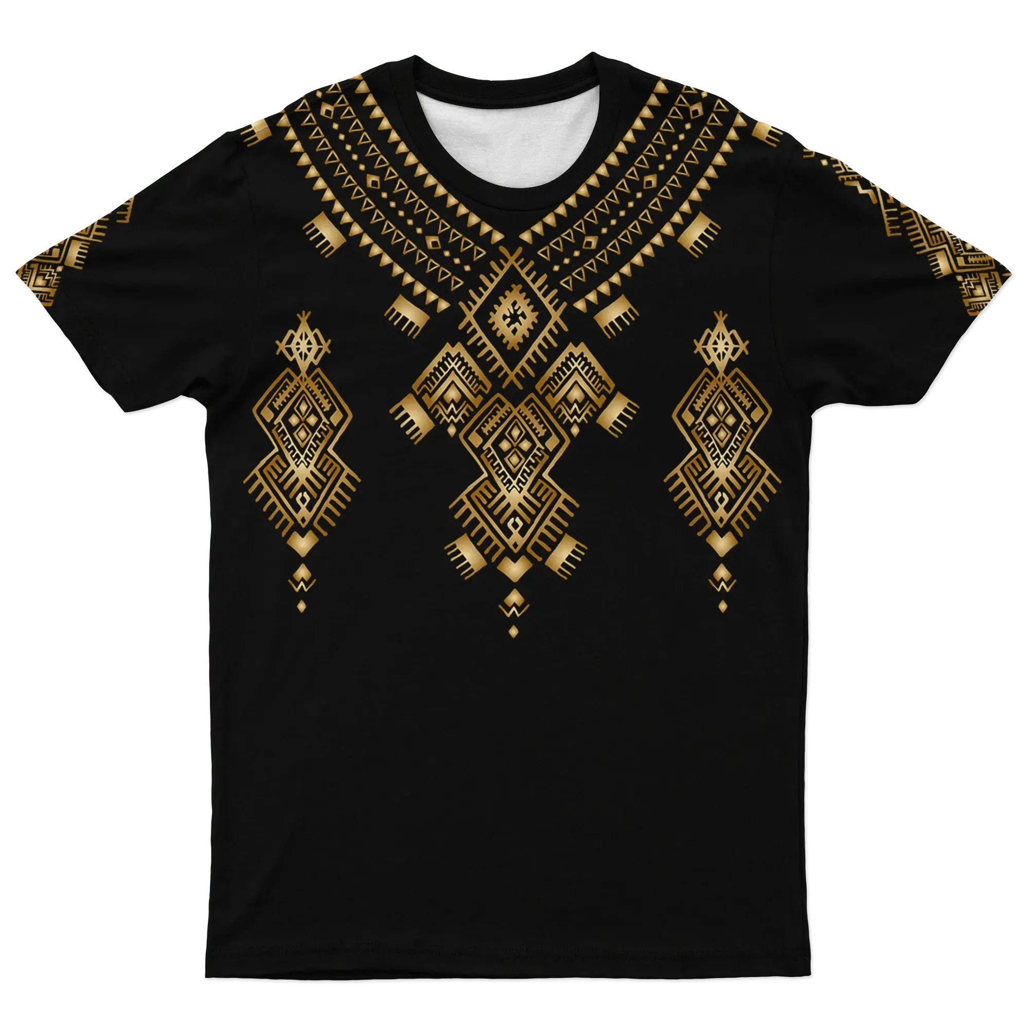 African T-shirt – Ethiopia Rasta Lion Black Tee