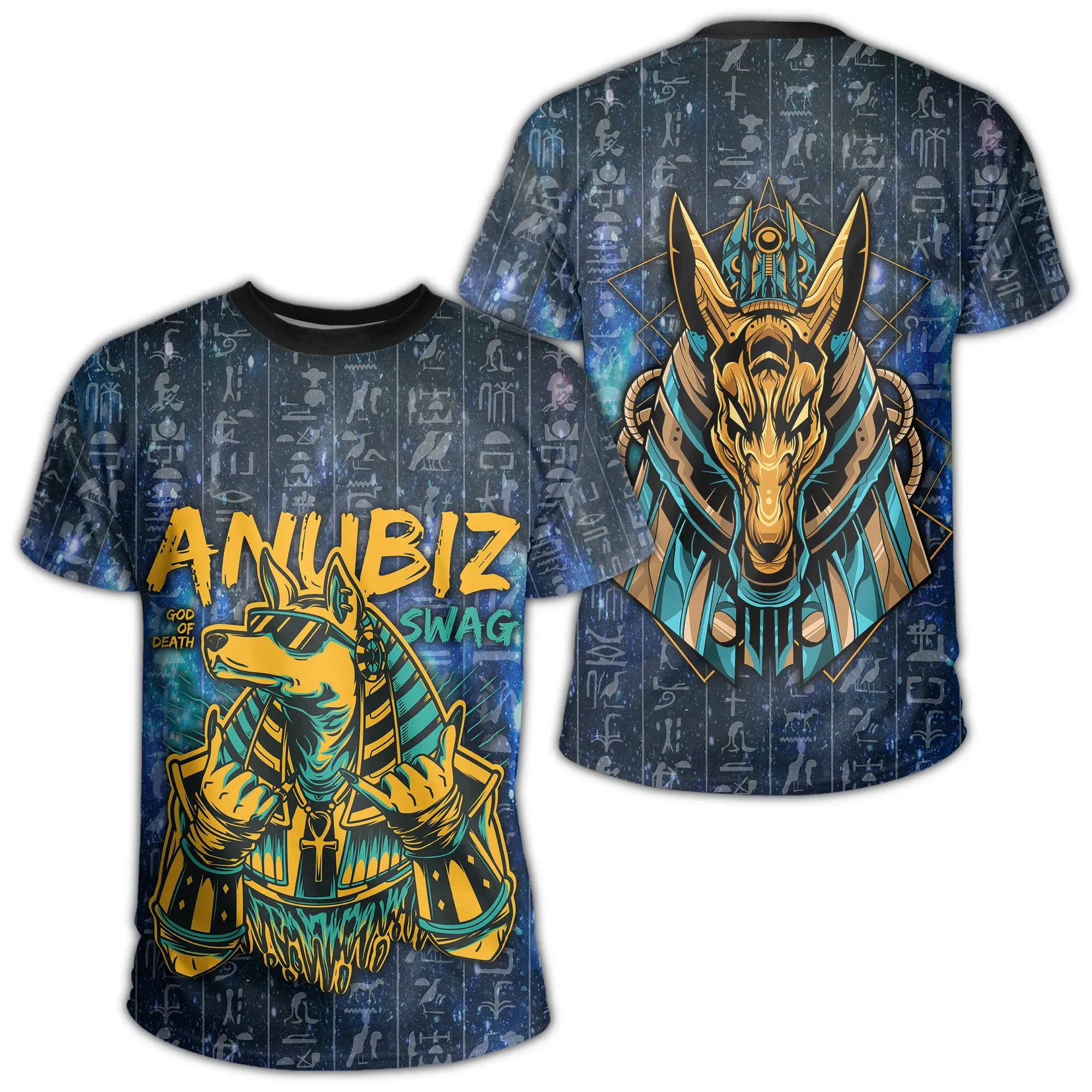 African T-shirt – Egypt Anubis Galaxy Tee