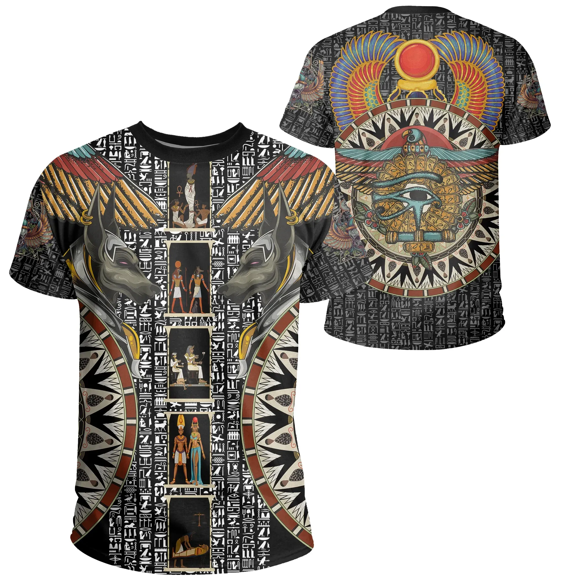 African T-shirt – Egypt Anubis Scarab Egyptian Tee