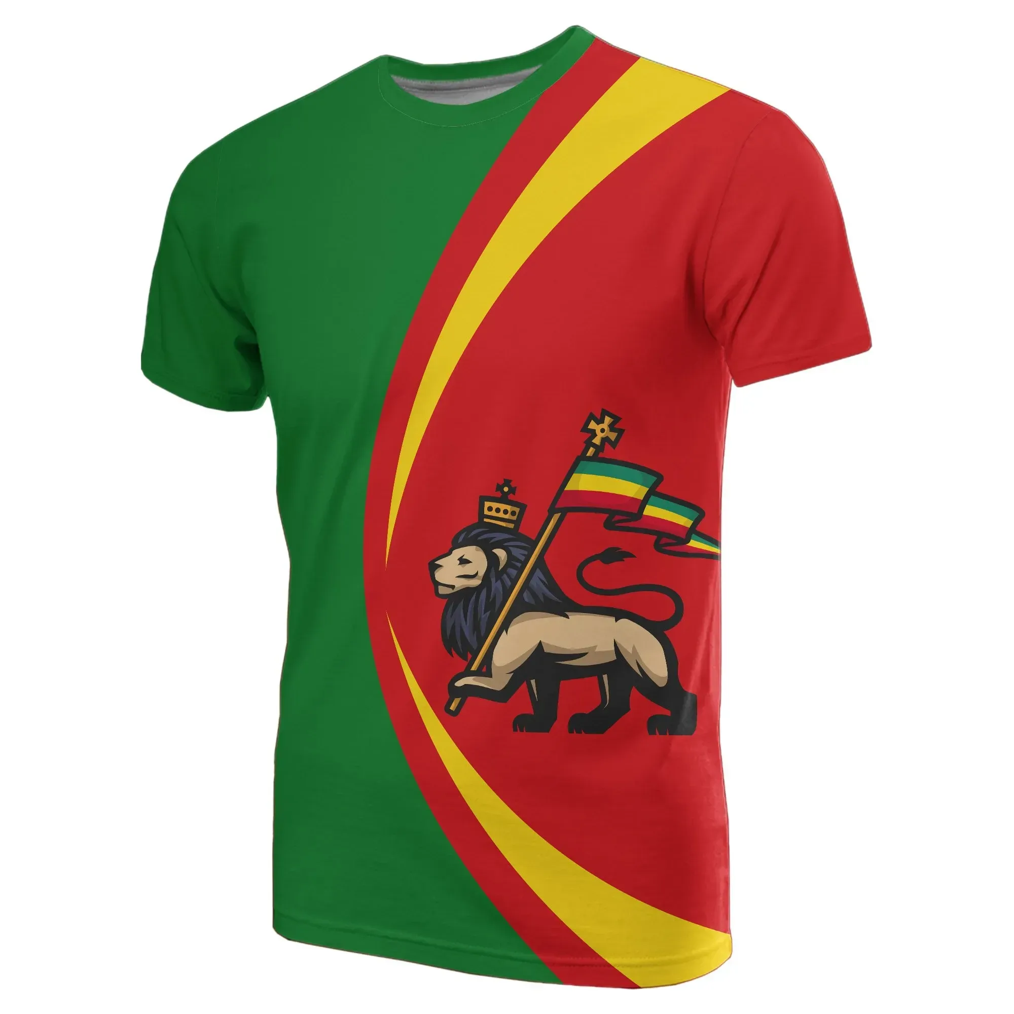 African T-shirt – Ankara Cloth Ogee Drop Sport Style Tee