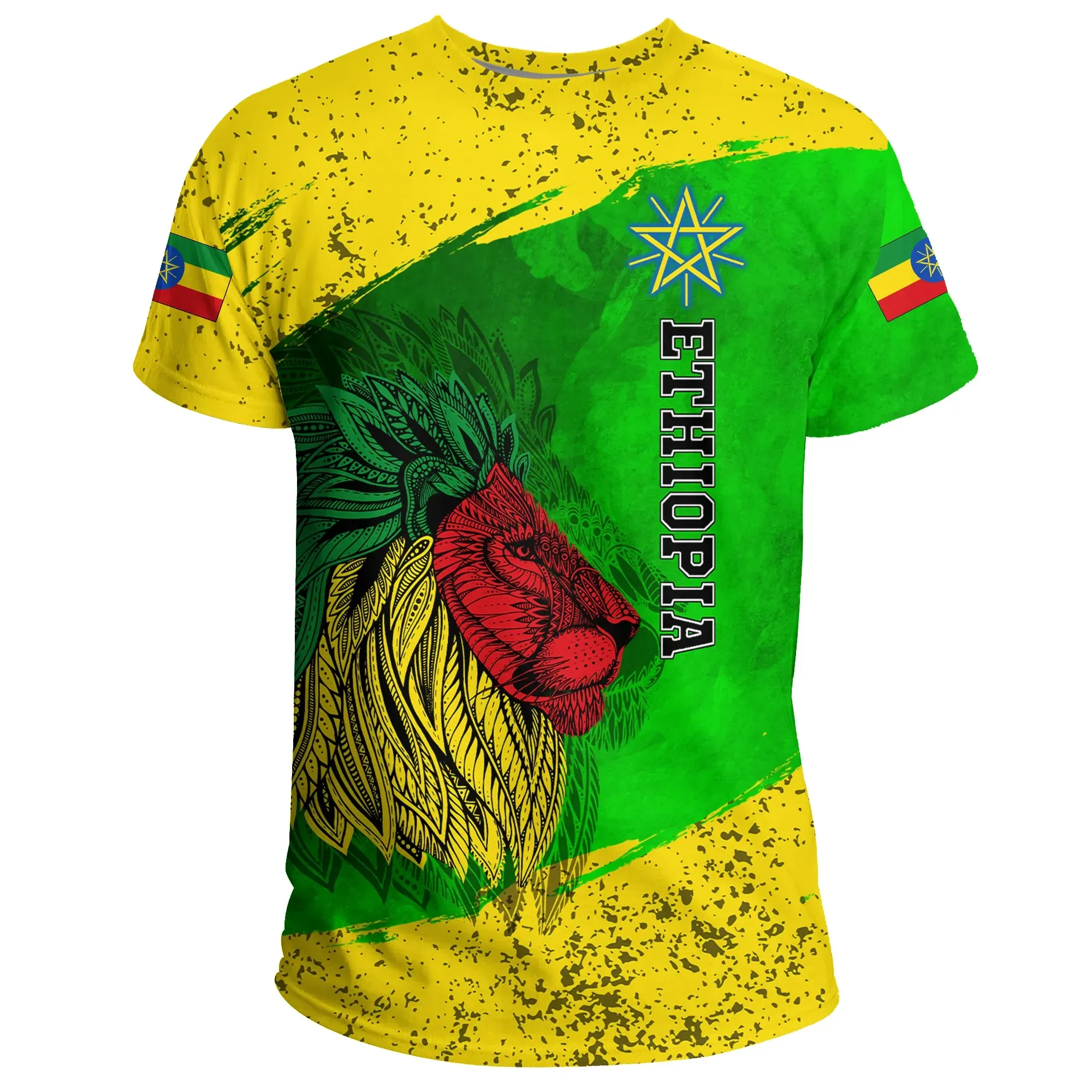 African T-shirt – Ethiopia Lion New Style Tee