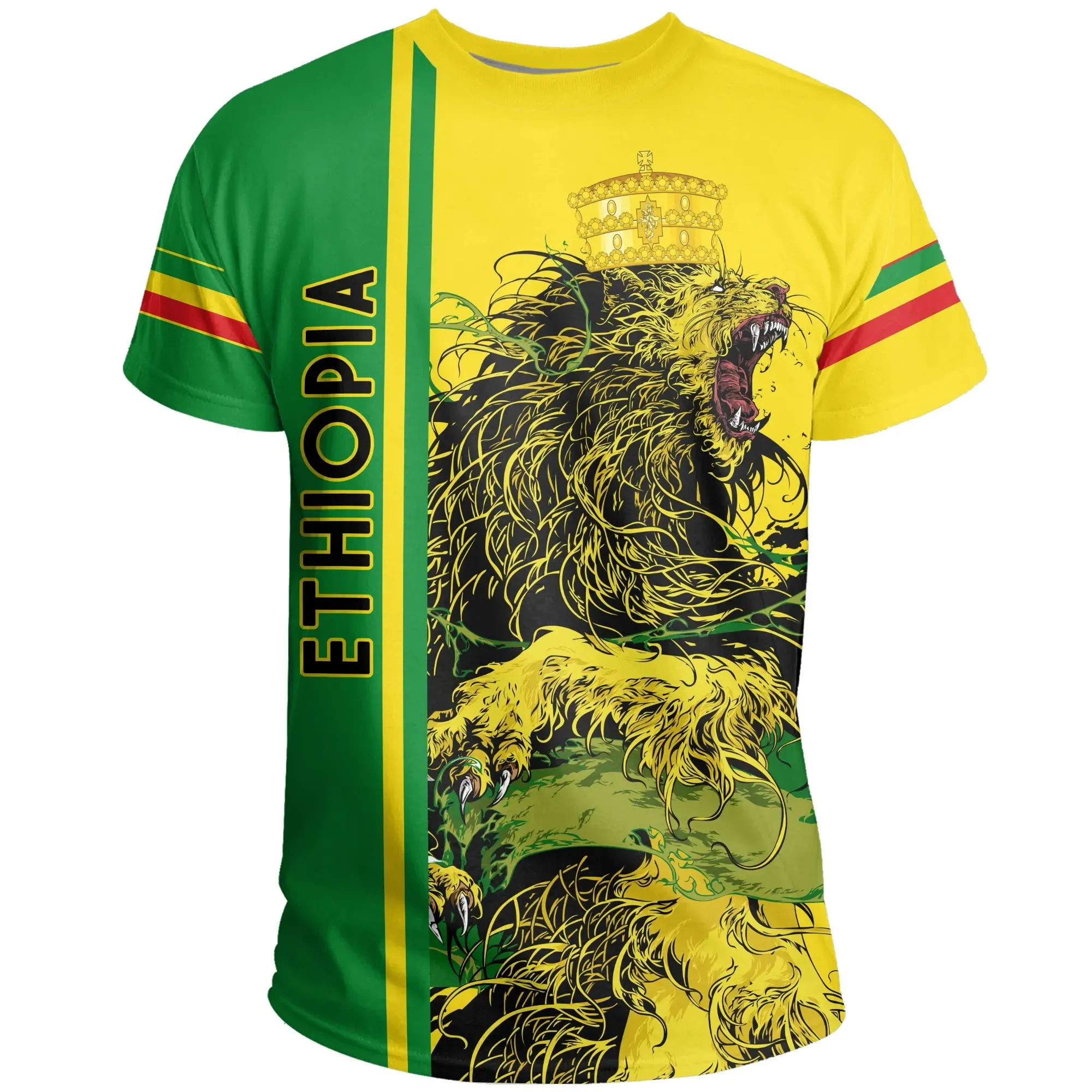 African T-shirt – Tigray Vibes Version Powerful Lion Tee