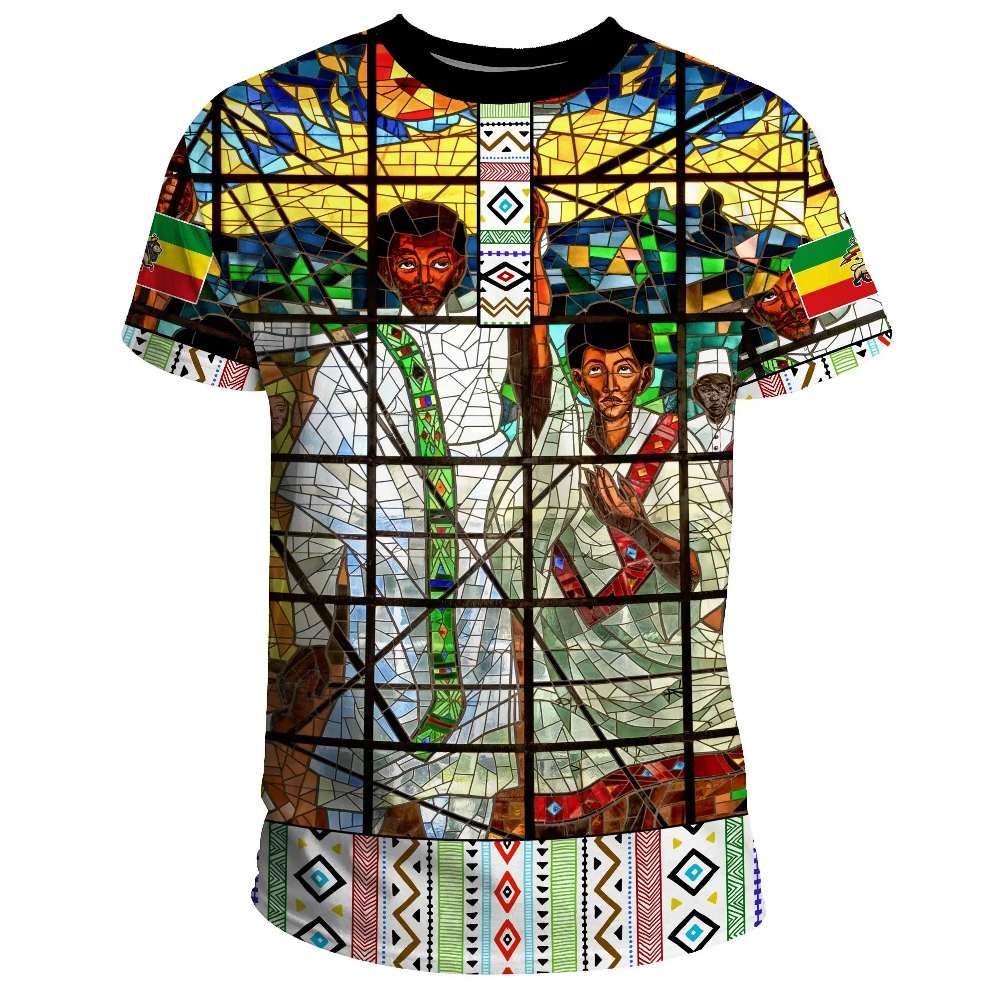 African T-shirt – Ethiopian Orthodox Flag No Coat Of Arms...