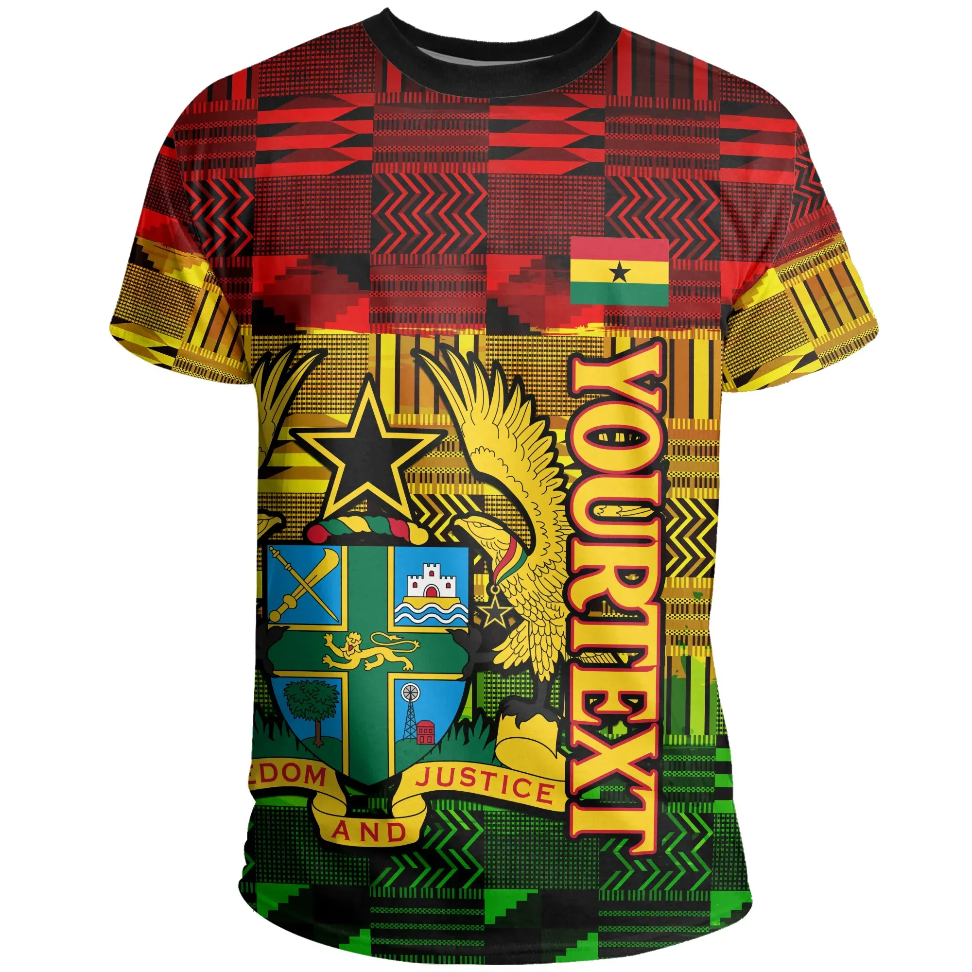 African T-shirt – Ghana Kente Customize Tee