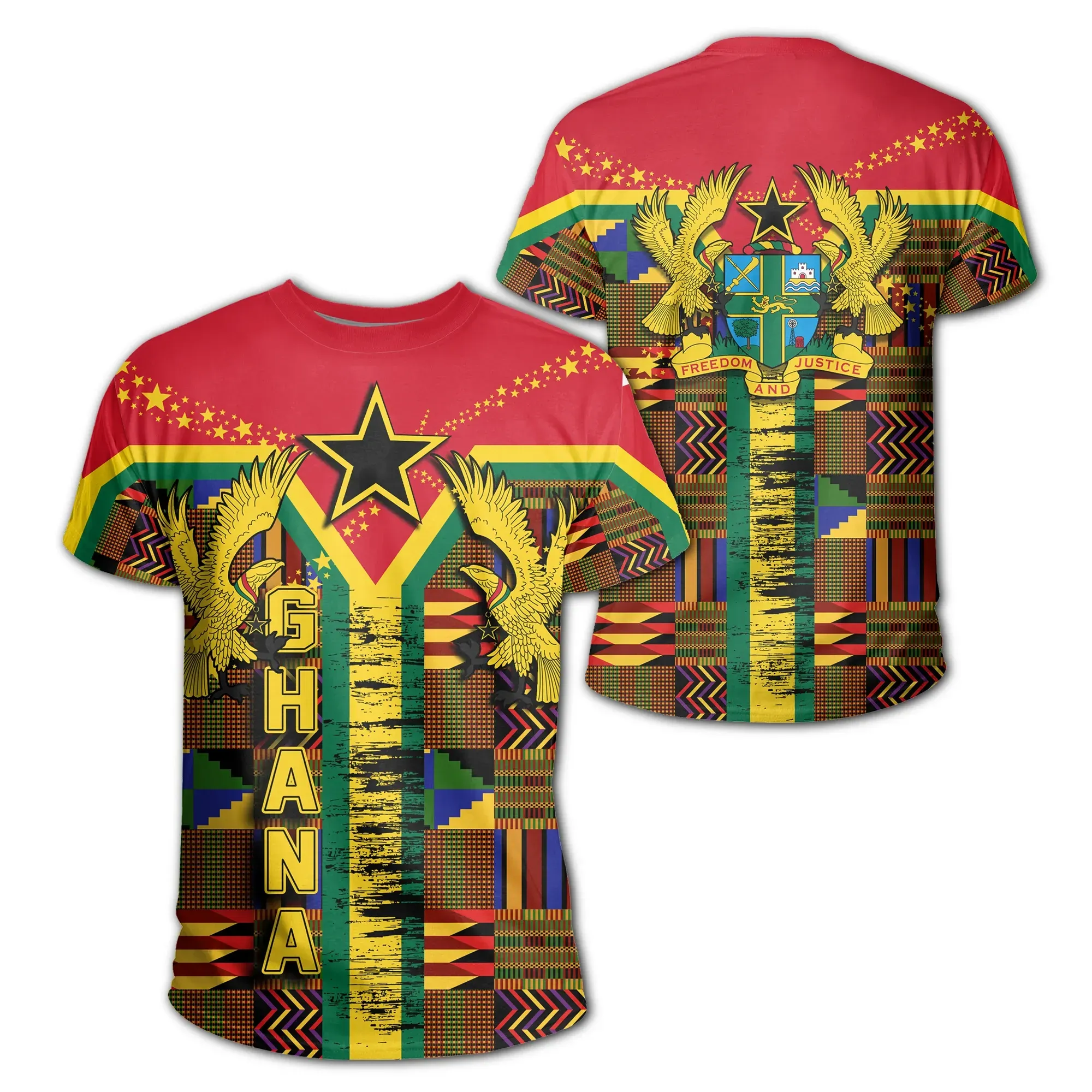 African T-shirt – Ghana Kente Style Tee