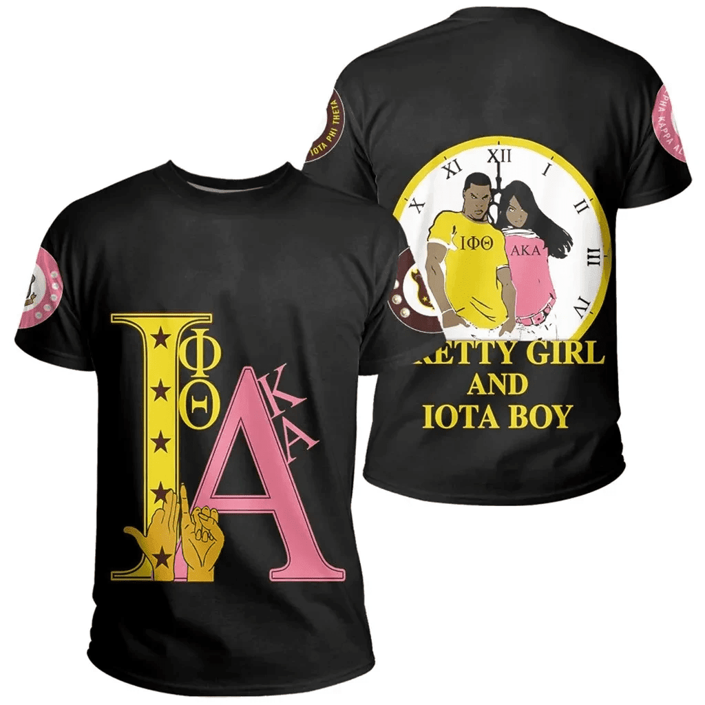 African T-shirt – Iota Phi Theta AKA Sorority Black Tee