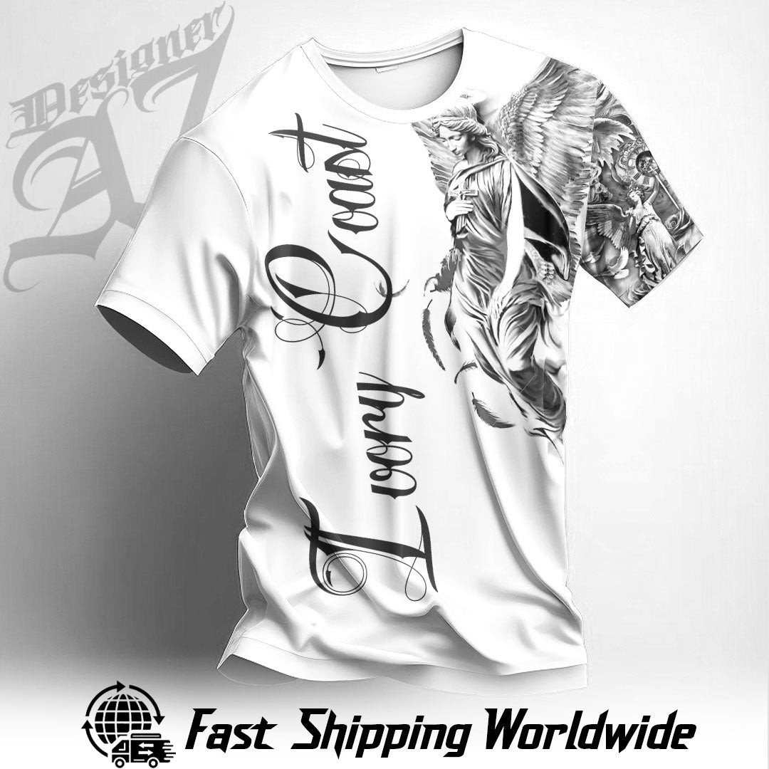African T-shirt – Madagascar Angel of the Lord Famous Body Tattoo Style (You can Personlized Custom) Tee