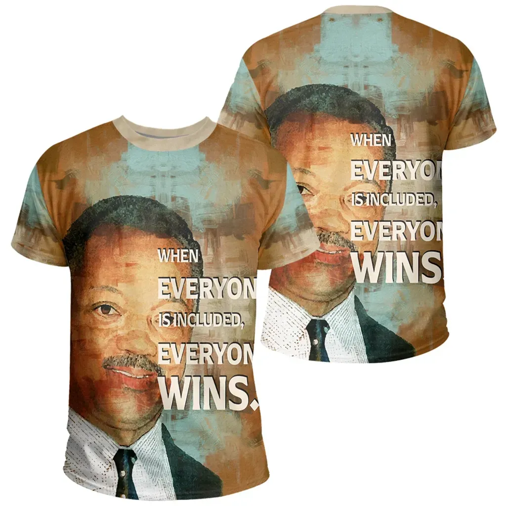 African T-shirt – Jesse Jackson Quote Paint Mix Tee