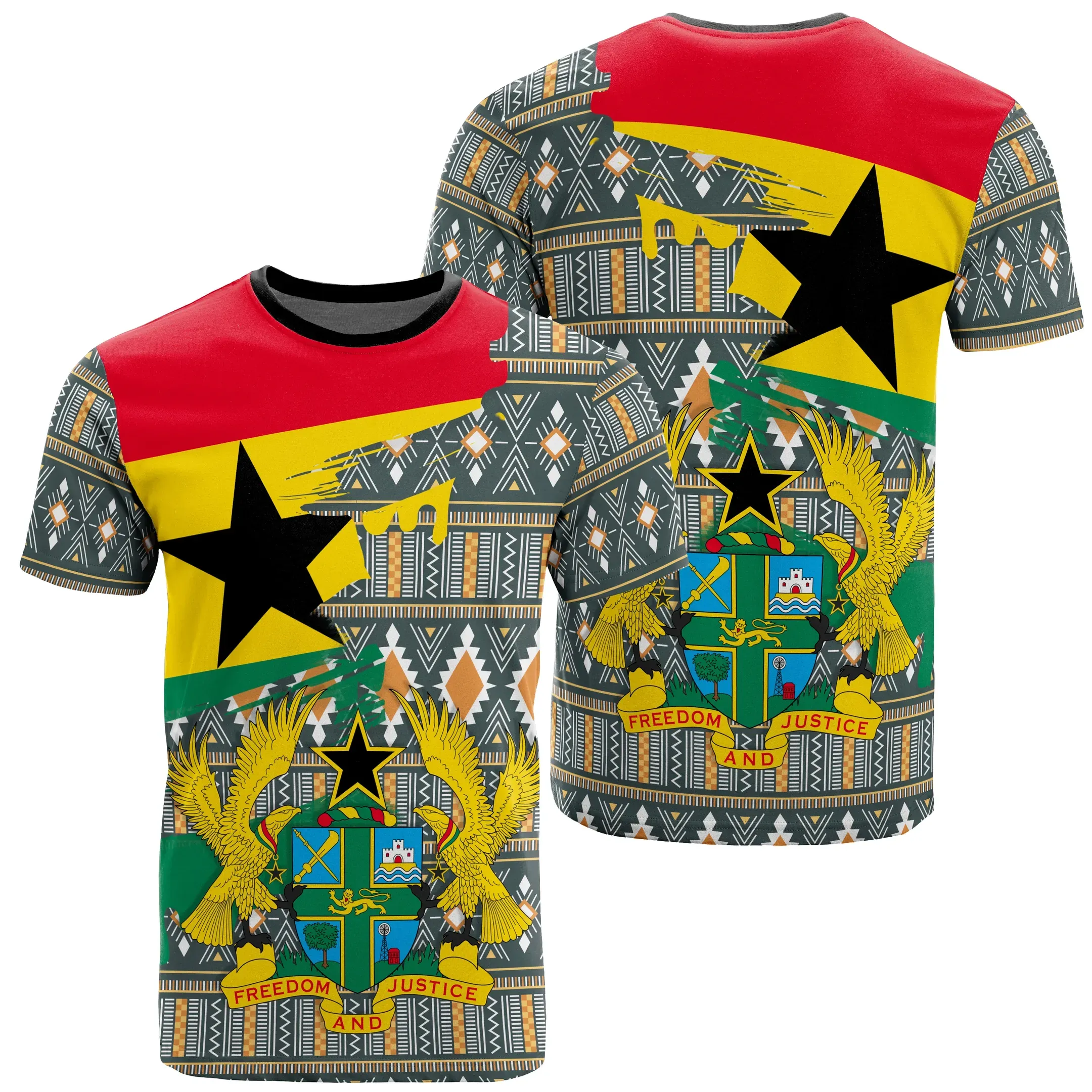 African T-shirt – Kente Old Tribal Gash Style Tee