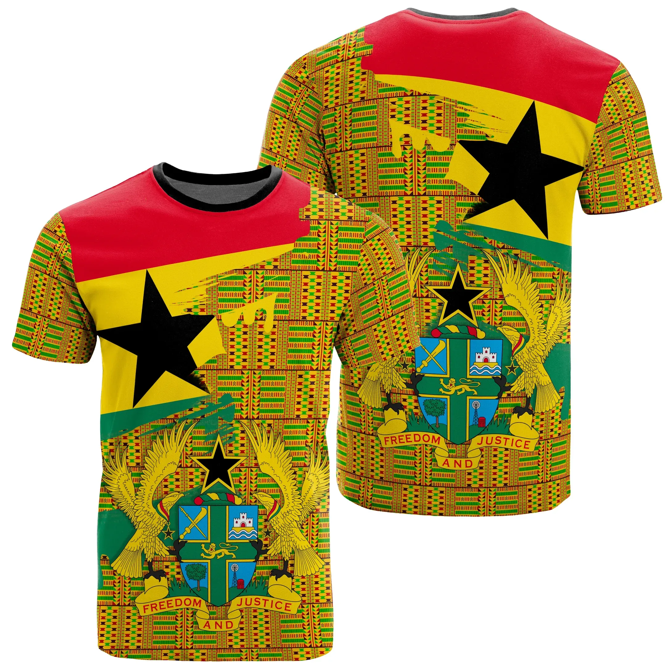 African T-shirt – Kente Root Color Gash Style Tee