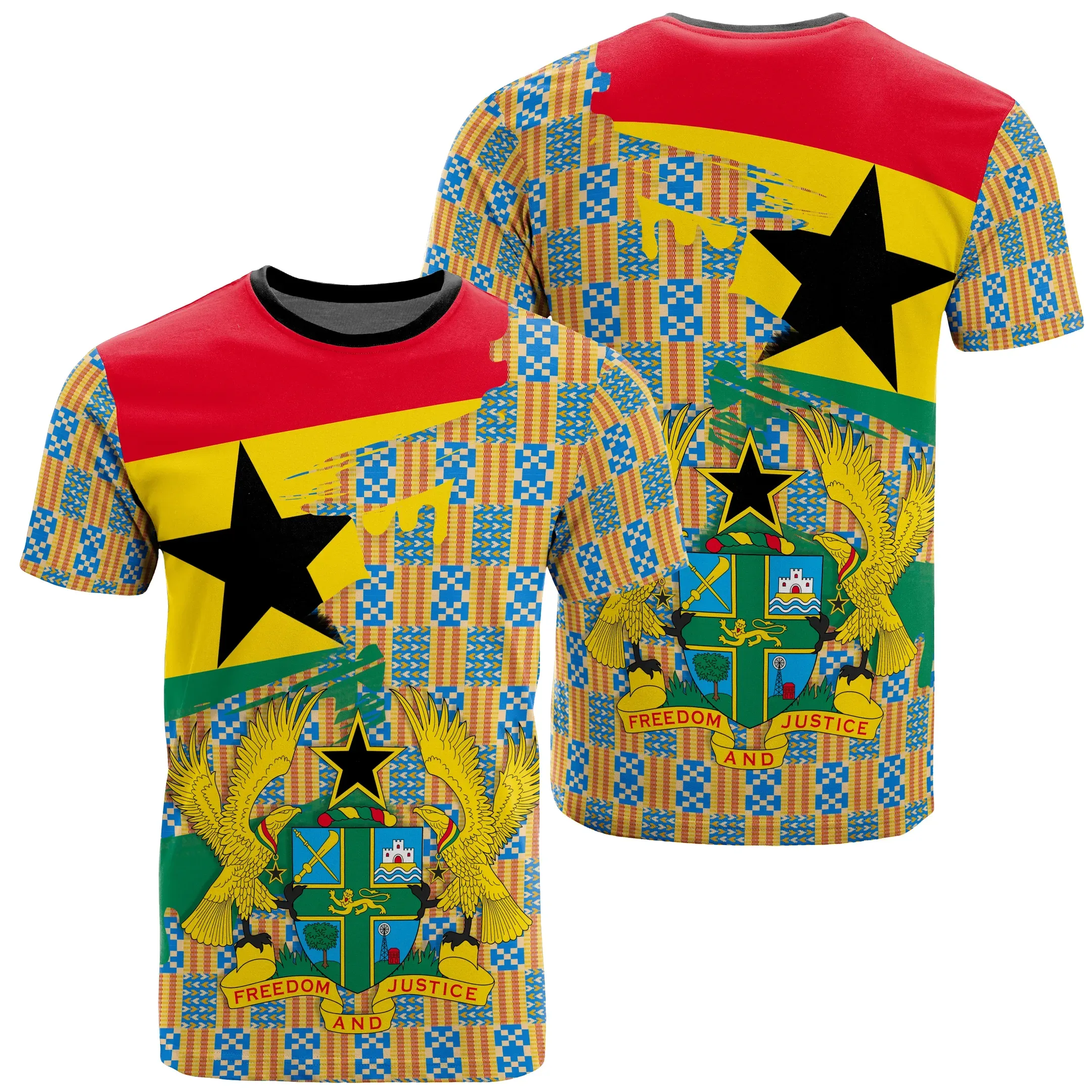 African T-shirt – Kente Skilful Seamless Gash Style Tee