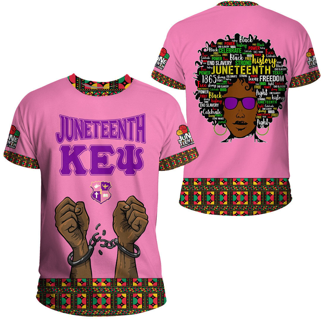 African T-shirt – KEP Military Sorority Juneteenth Pattern Tee