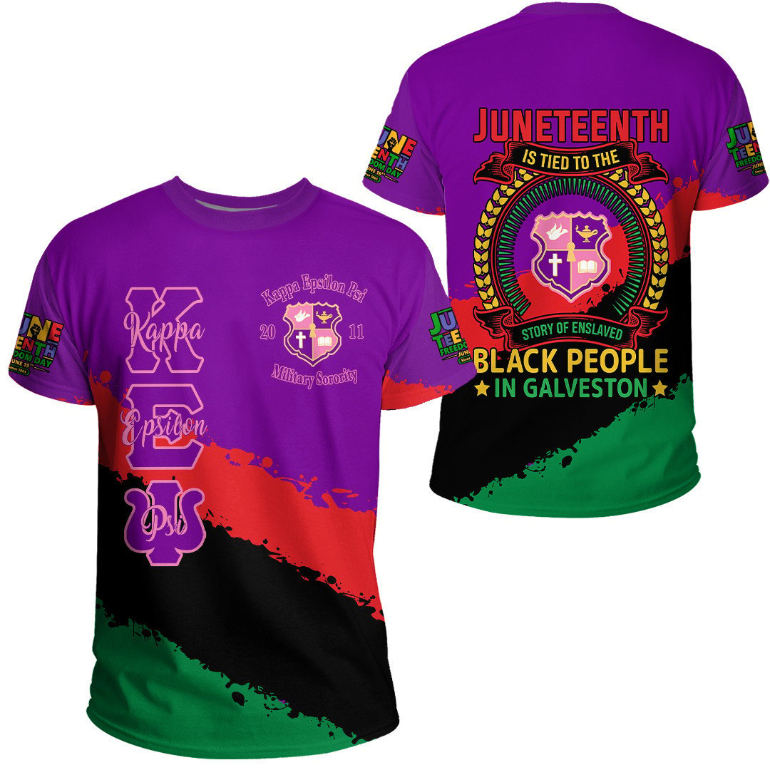 African T-shirt – Tau Beta Sigma Band Sorority Juneteenth Pattern Tee