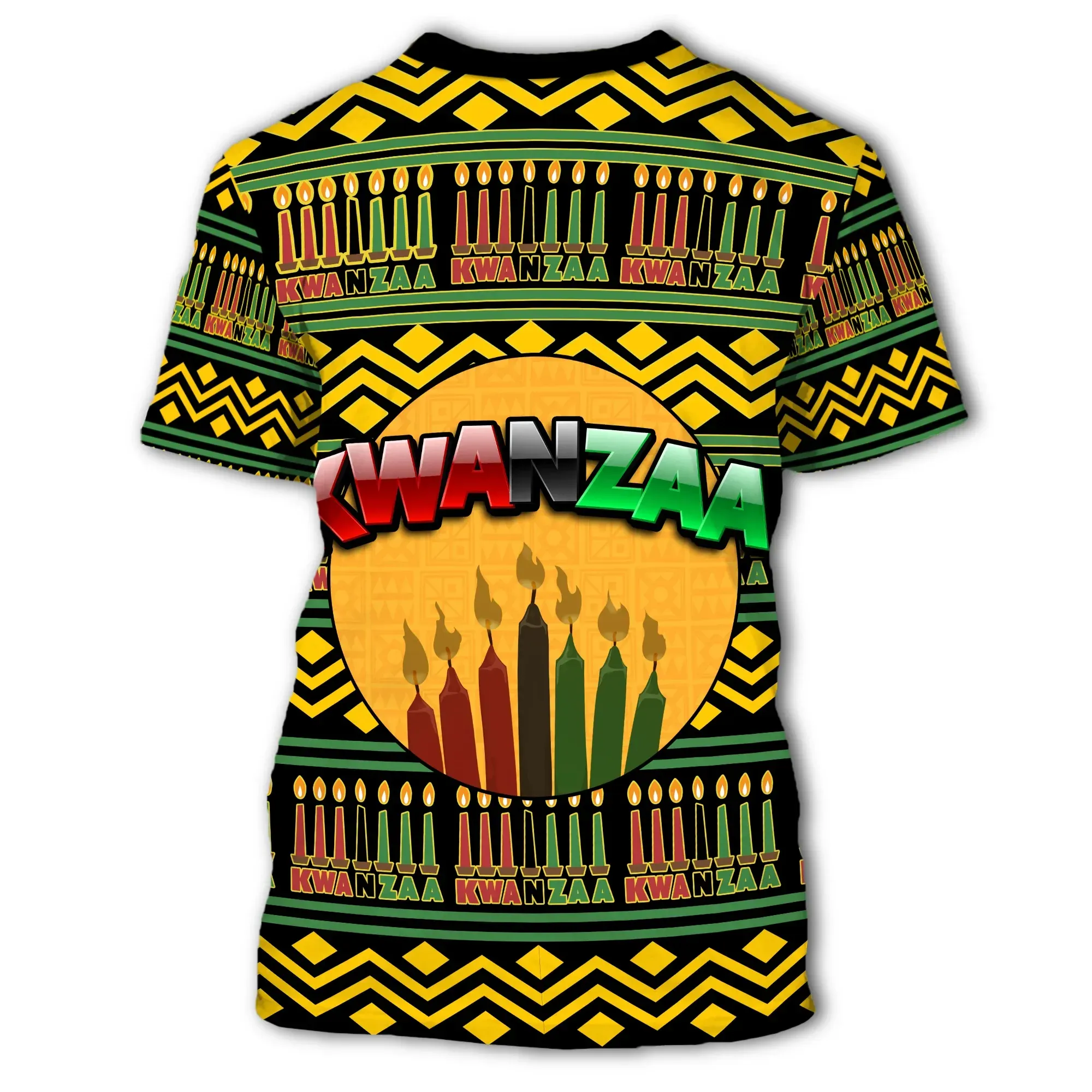 African T-shirt – Kwanzaa Seven Candles Tee
