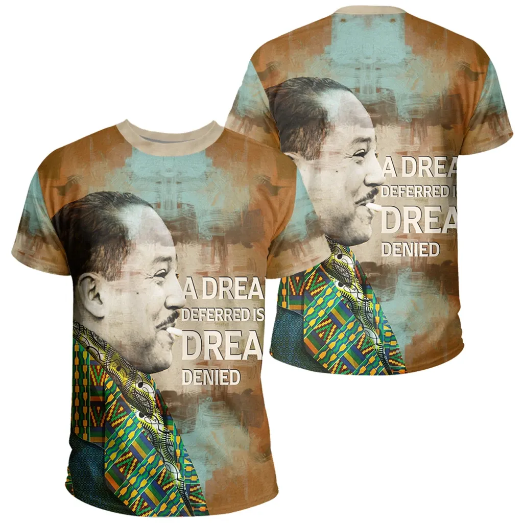 African T-shirt – Langston Hughes Quote Paint Mix Tee